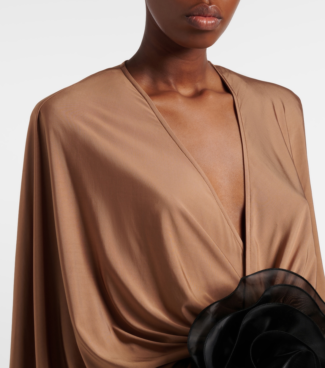 Floral-appliqué jersey maxi dress | Jacques Wei