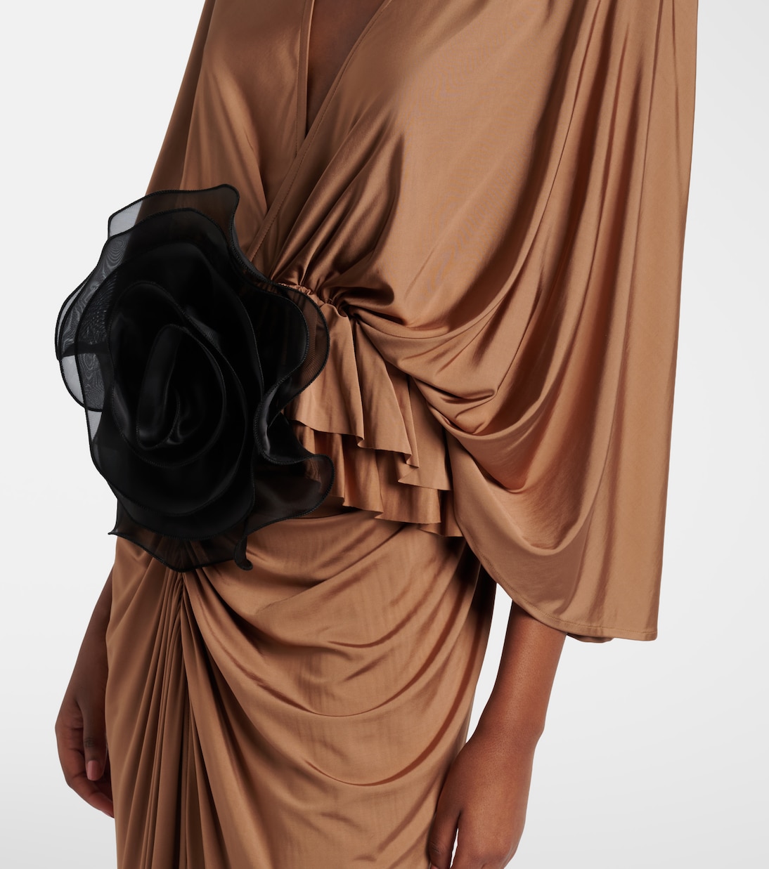 Floral-appliqué jersey maxi dress | Jacques Wei