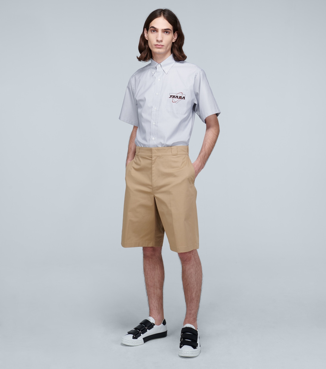Camicia a righe con logo | Prada