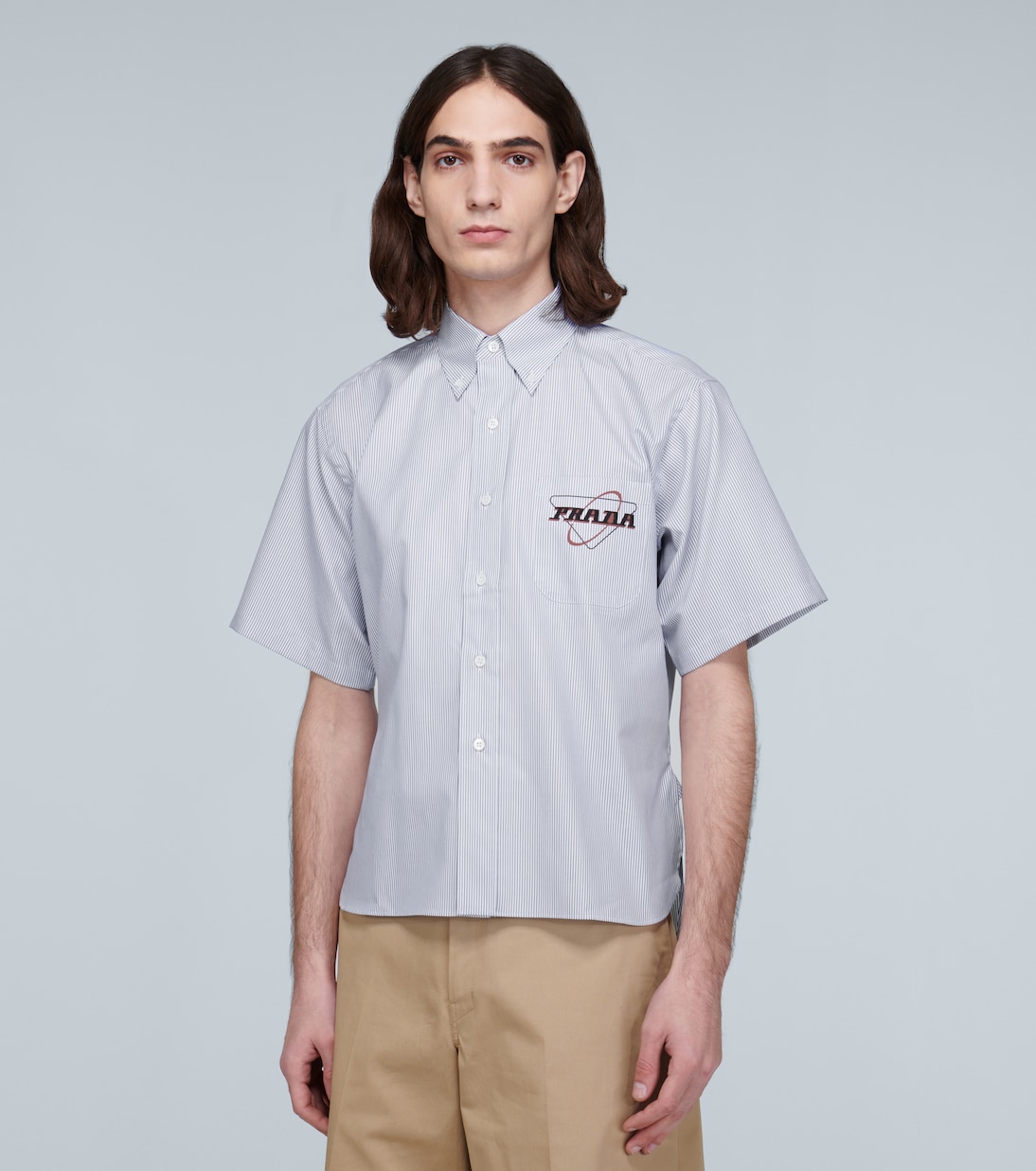 Camicia a righe con logo | Prada