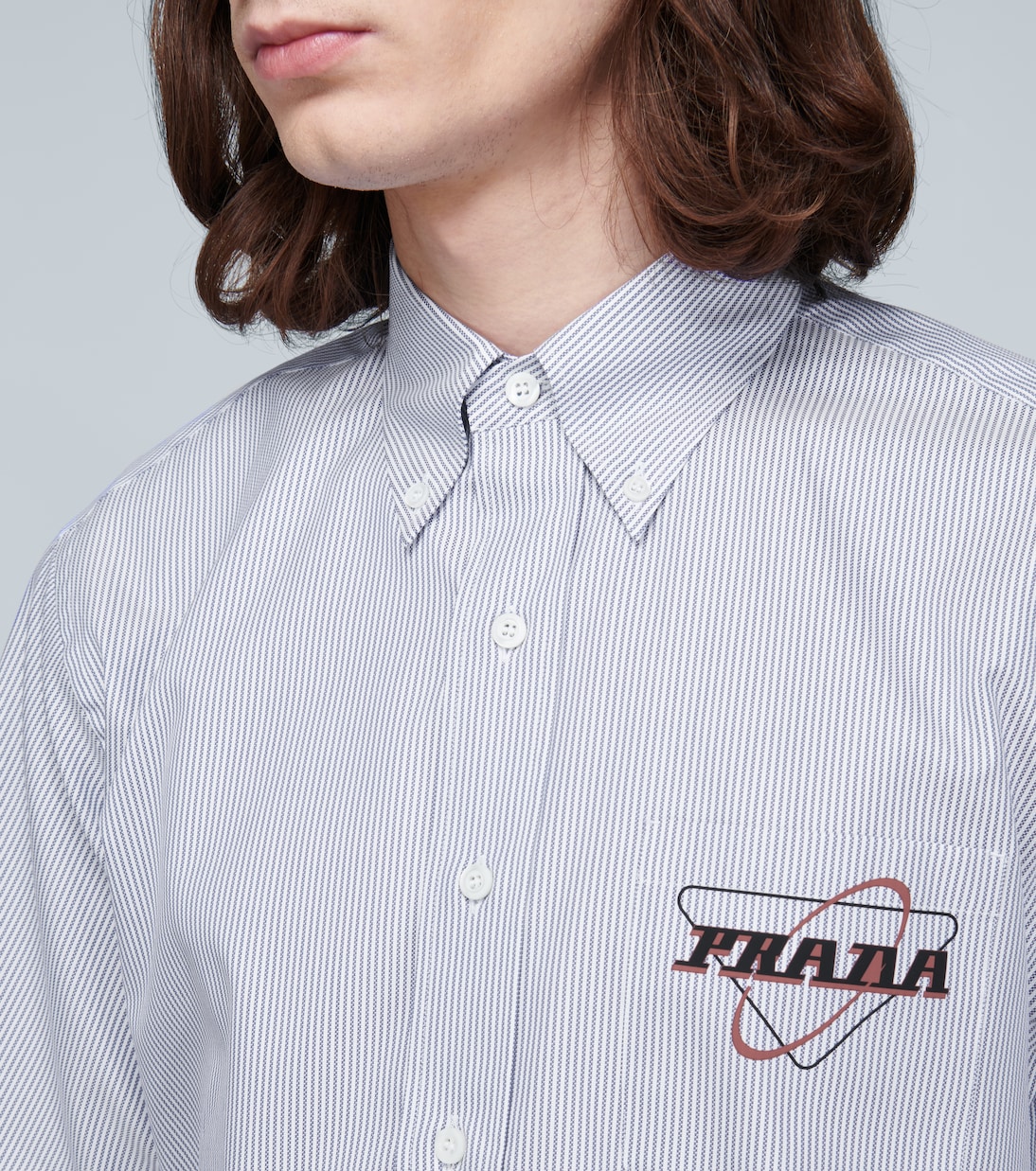 Camicia a righe con logo | Prada