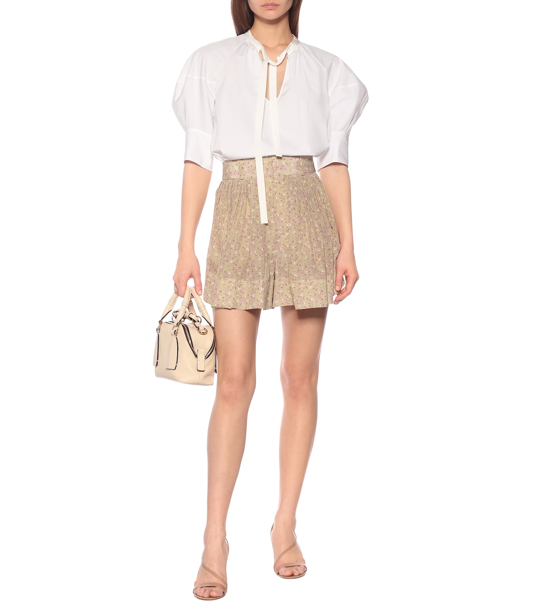 Shorts a stampa floreale in seta | Chloé