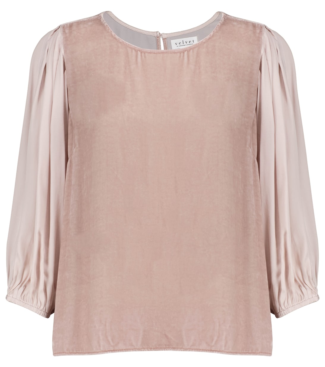Elise velvet and silk blouse | Velvet