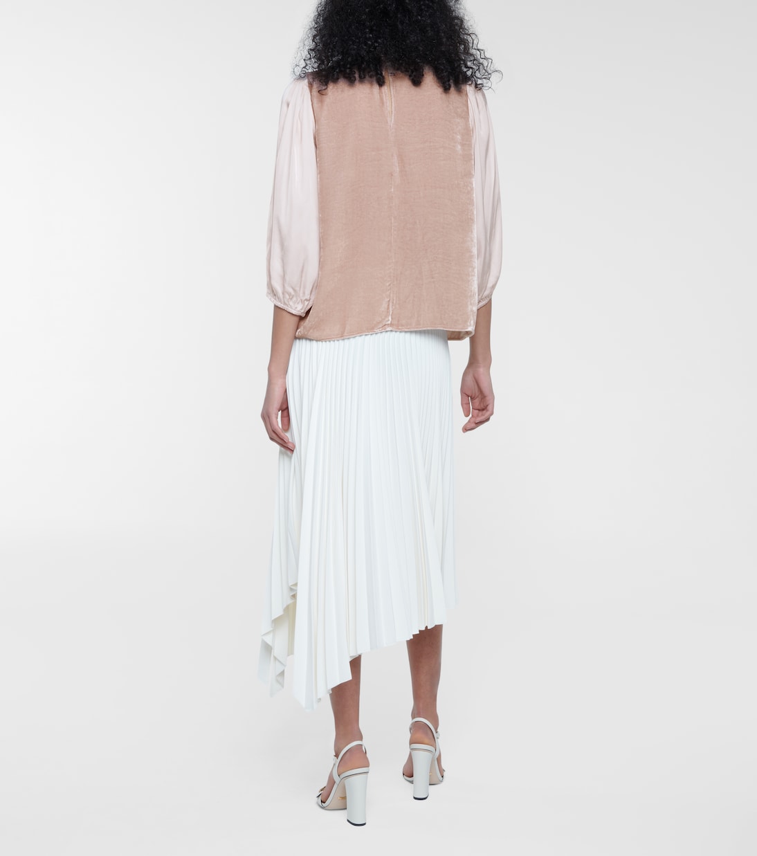 Elise velvet and silk blouse | Velvet