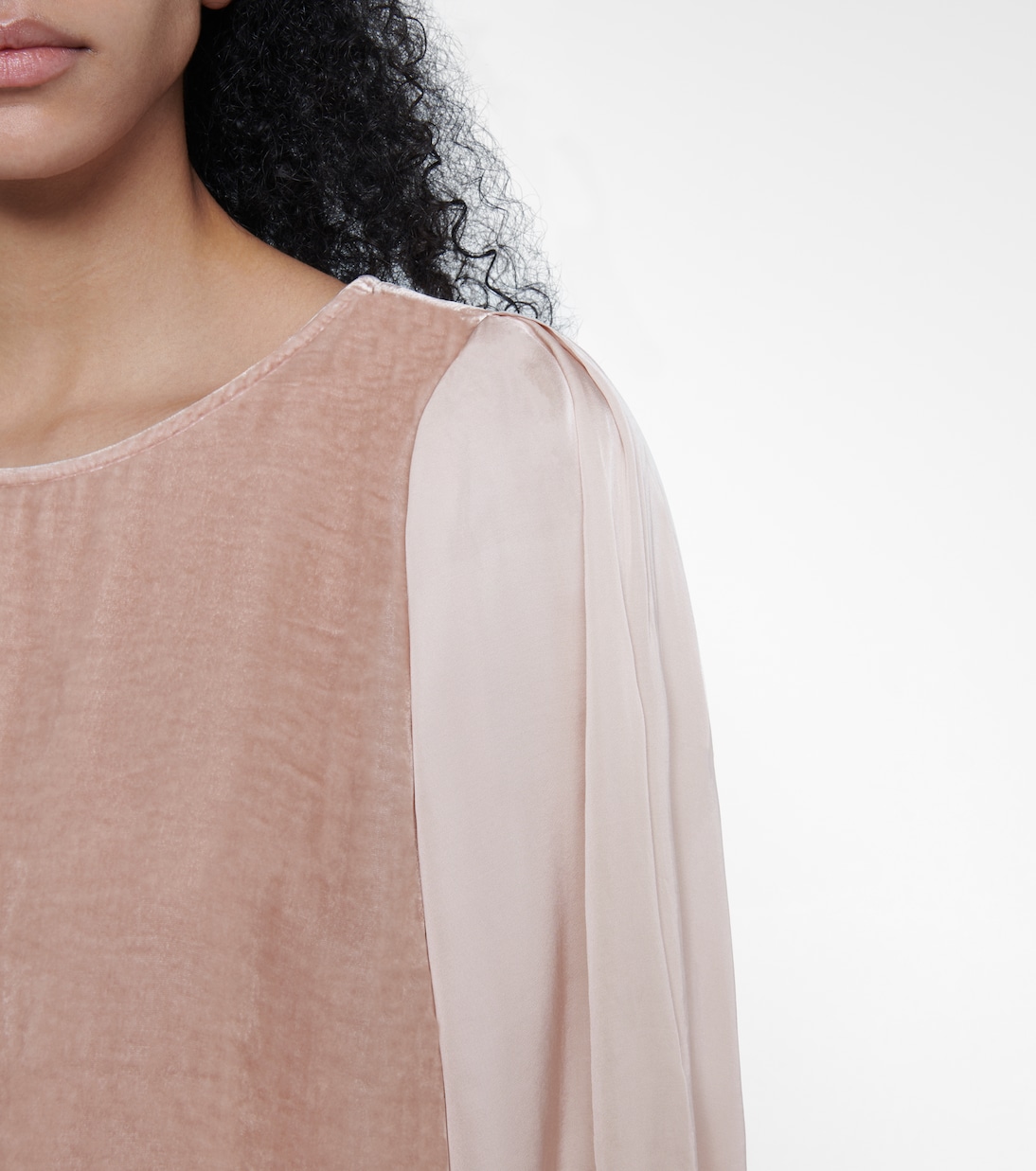 Elise velvet and silk blouse | Velvet