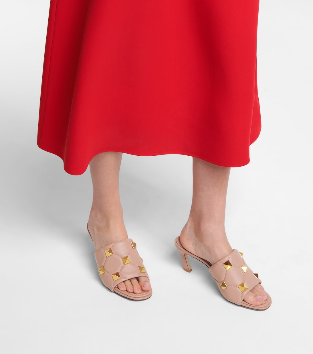 Pantoletten Roman Stud aus Leder | Valentino Garavani