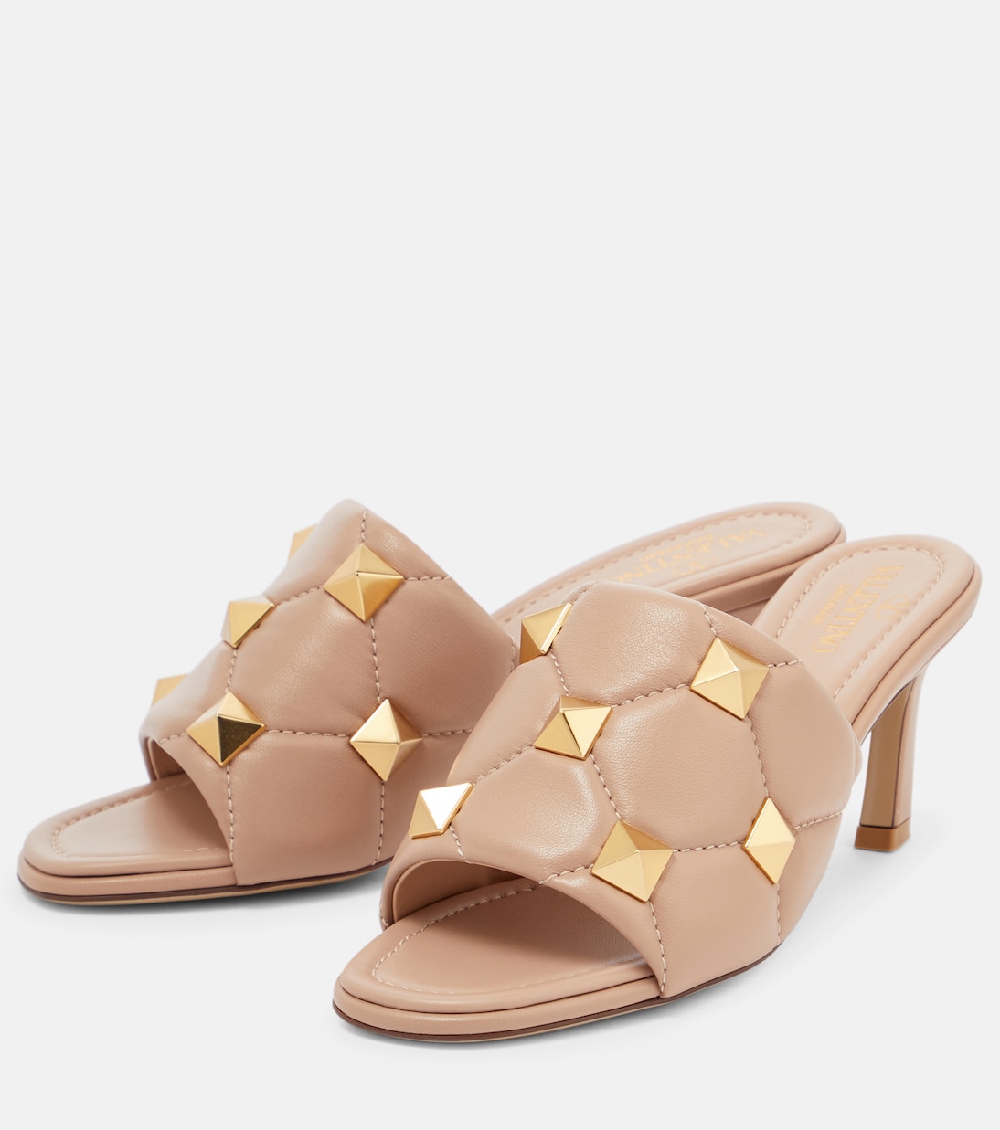 Pantoletten Roman Stud aus Leder | Valentino Garavani