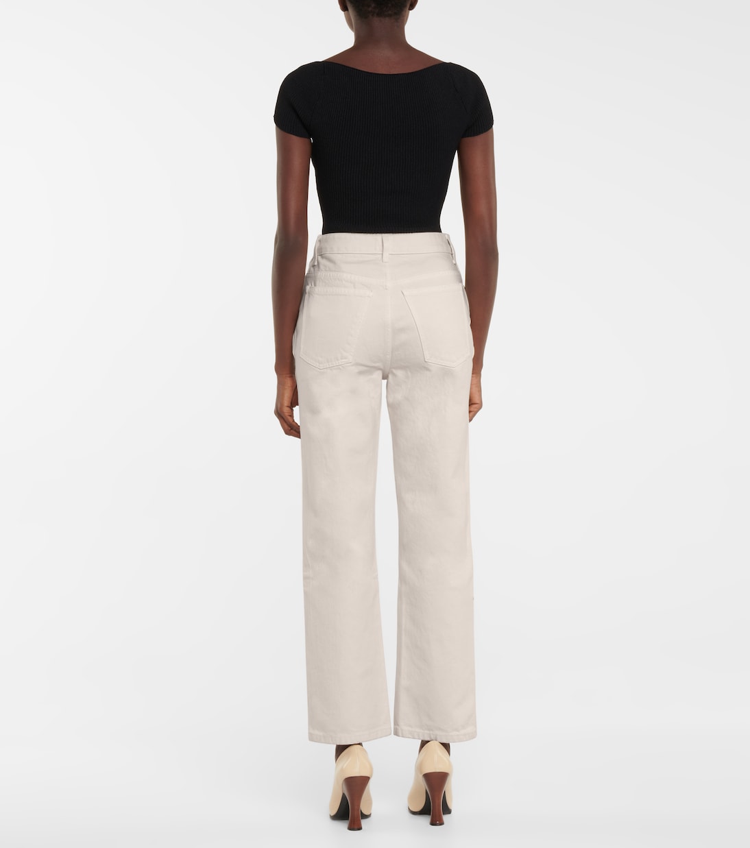 Abigail high-rise straight cropped jeans | Khaite
