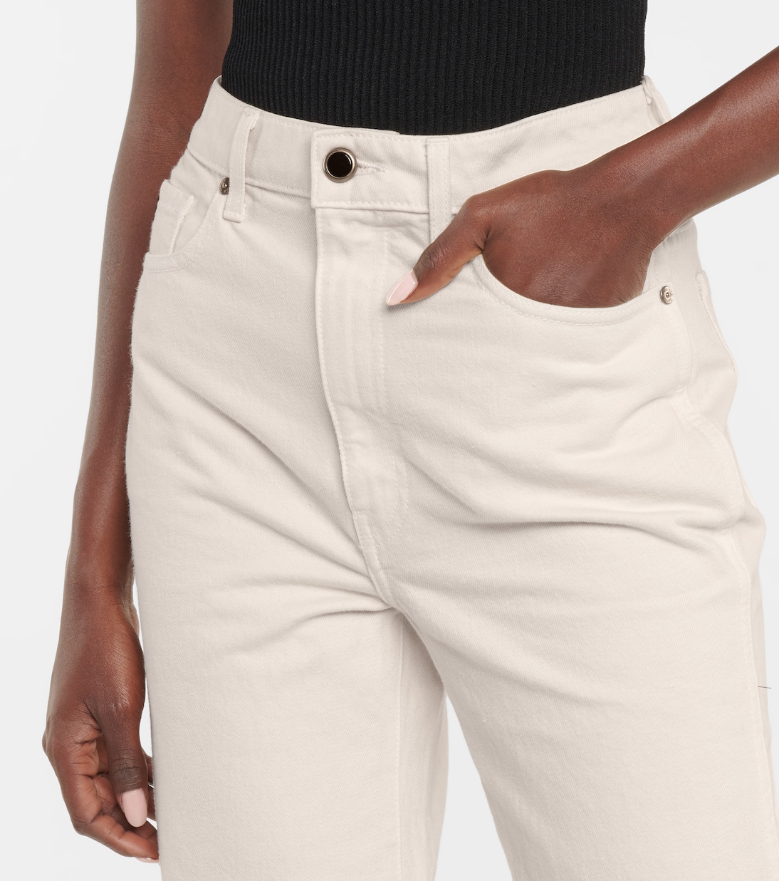 Abigail high-rise straight cropped jeans | Khaite