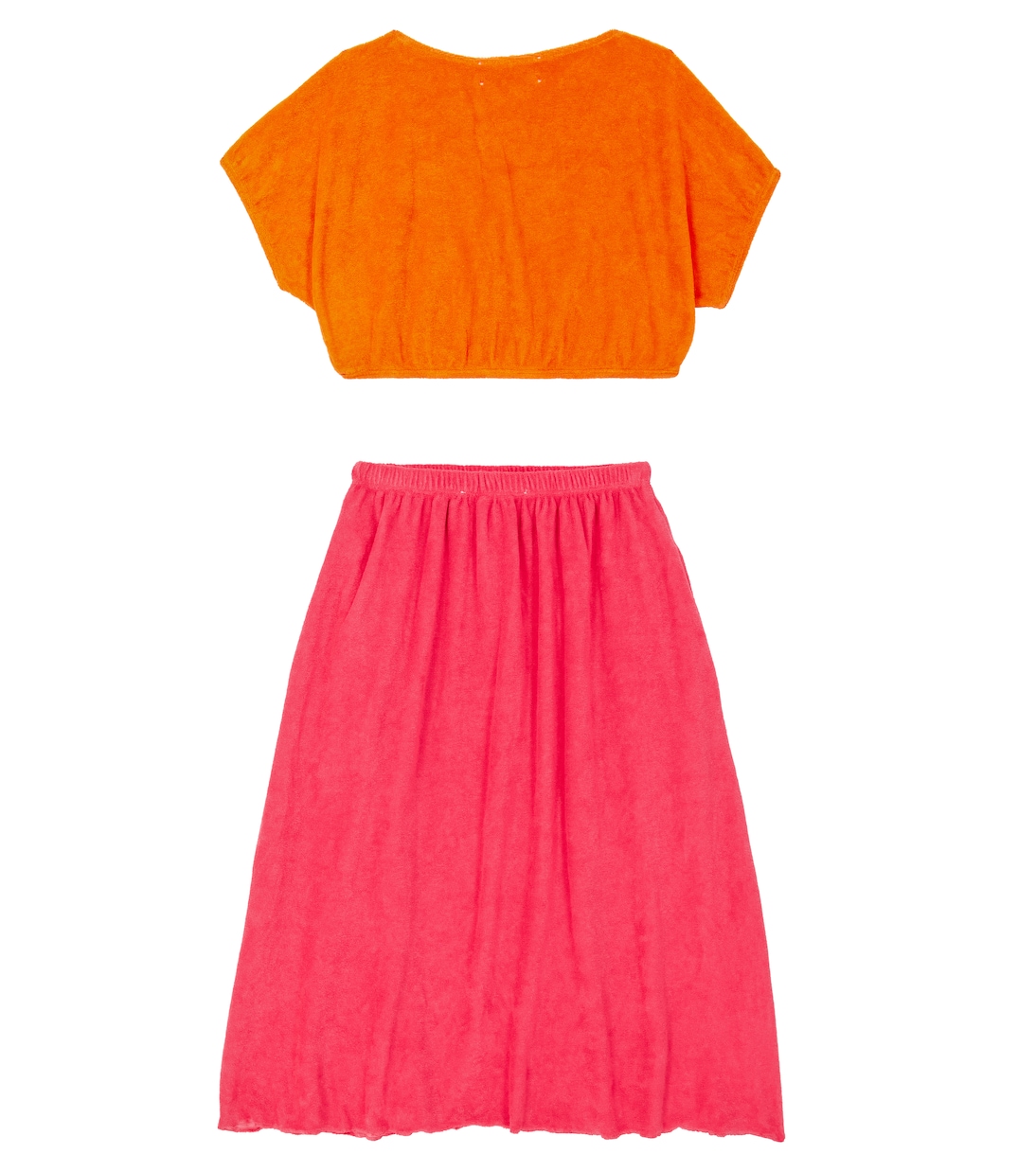 Cotton-blend terry top and skirt set | The Animals Observatory