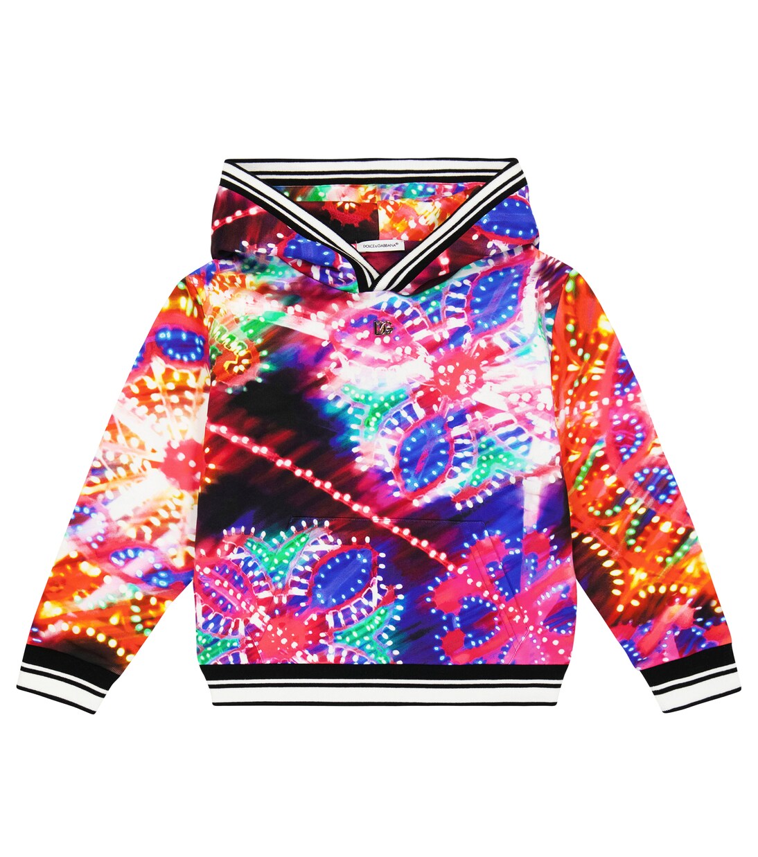 Bedruckter Hoodie aus Baumwolle | Dolce&Gabbana Kids