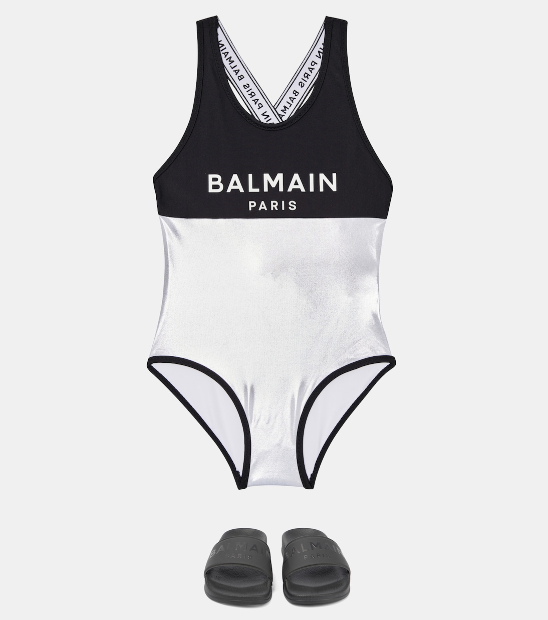 Costume intero con logo | Balmain Kids