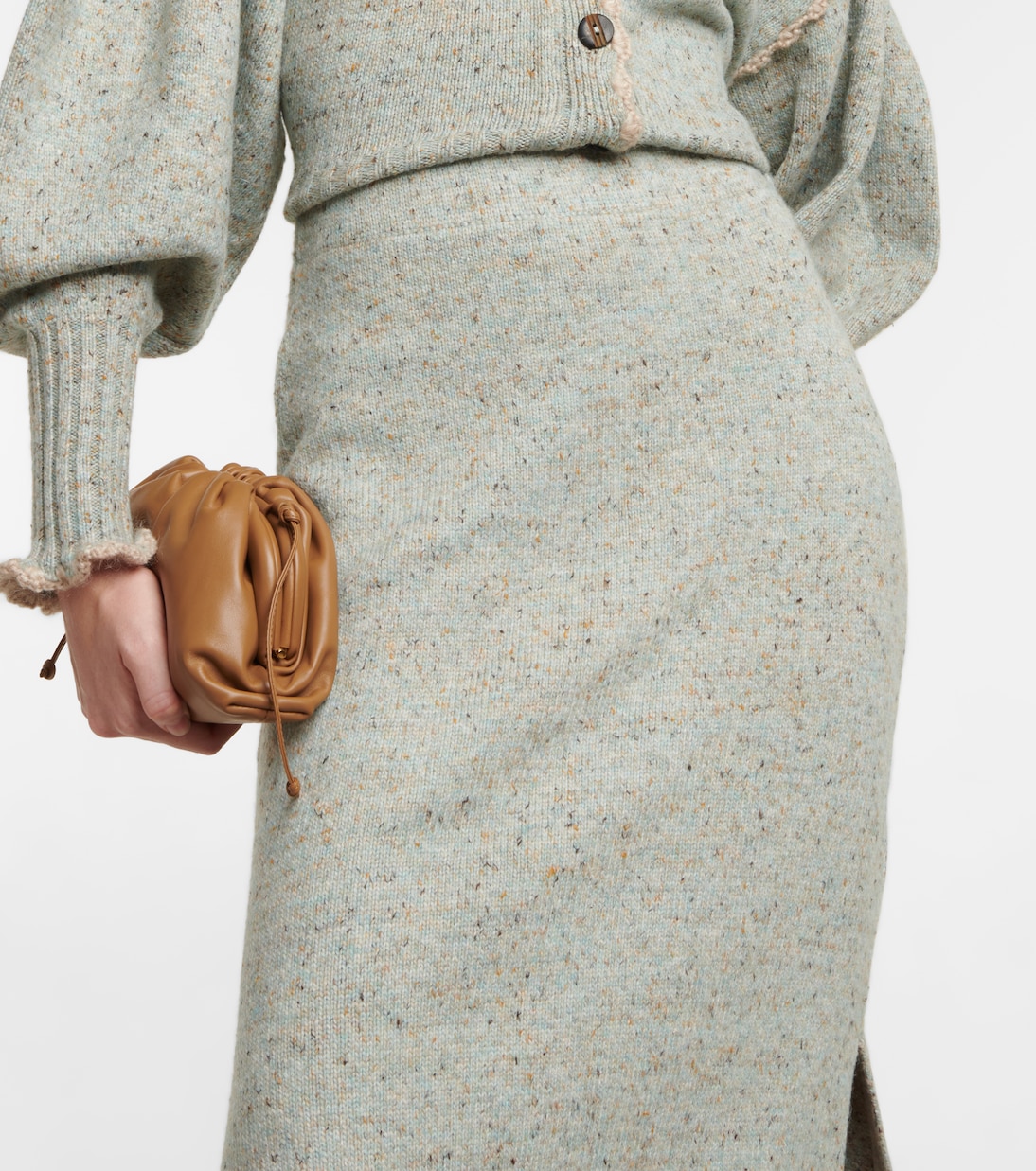 Falda midi Kaiya de punto de tiro alto | Ulla Johnson