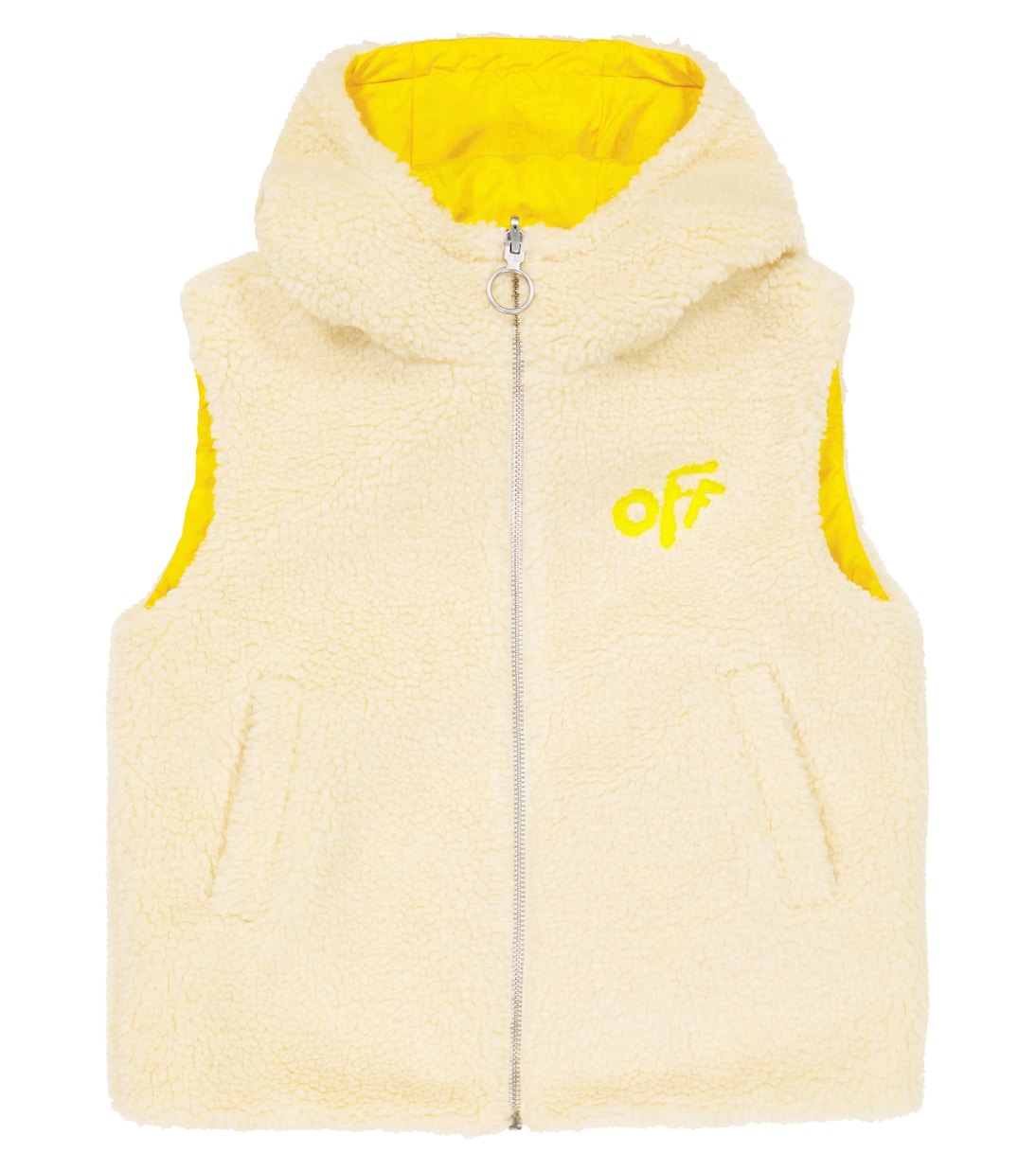 Wendbare Weste aus Faux Shearling | Off-White Kids