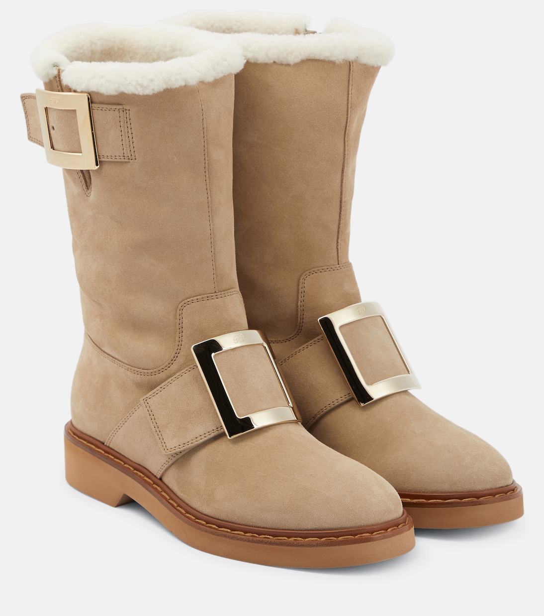 Viv' Rangers shearling-lined suede boots | Roger Vivier