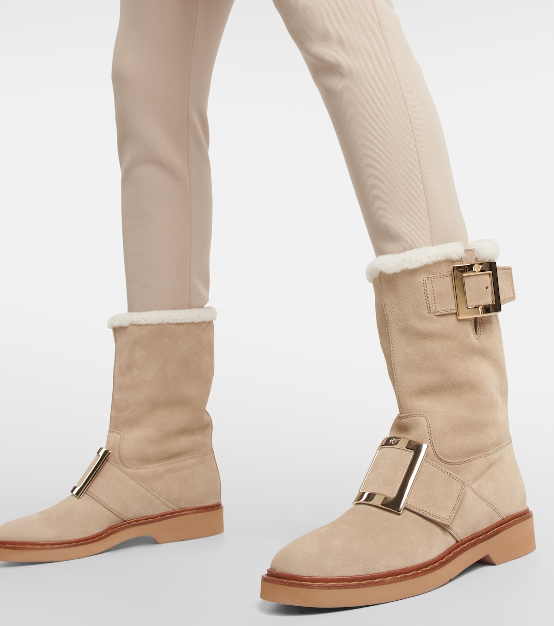 Viv' Rangers shearling-lined suede boots | Roger Vivier