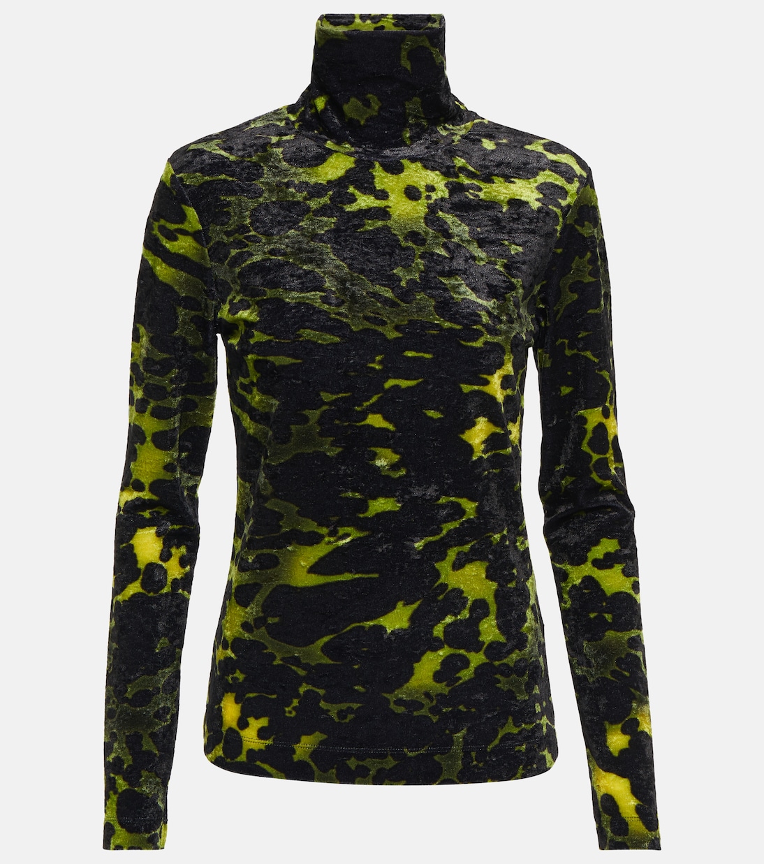 Printed stretch-velvet top | Dries Van Noten