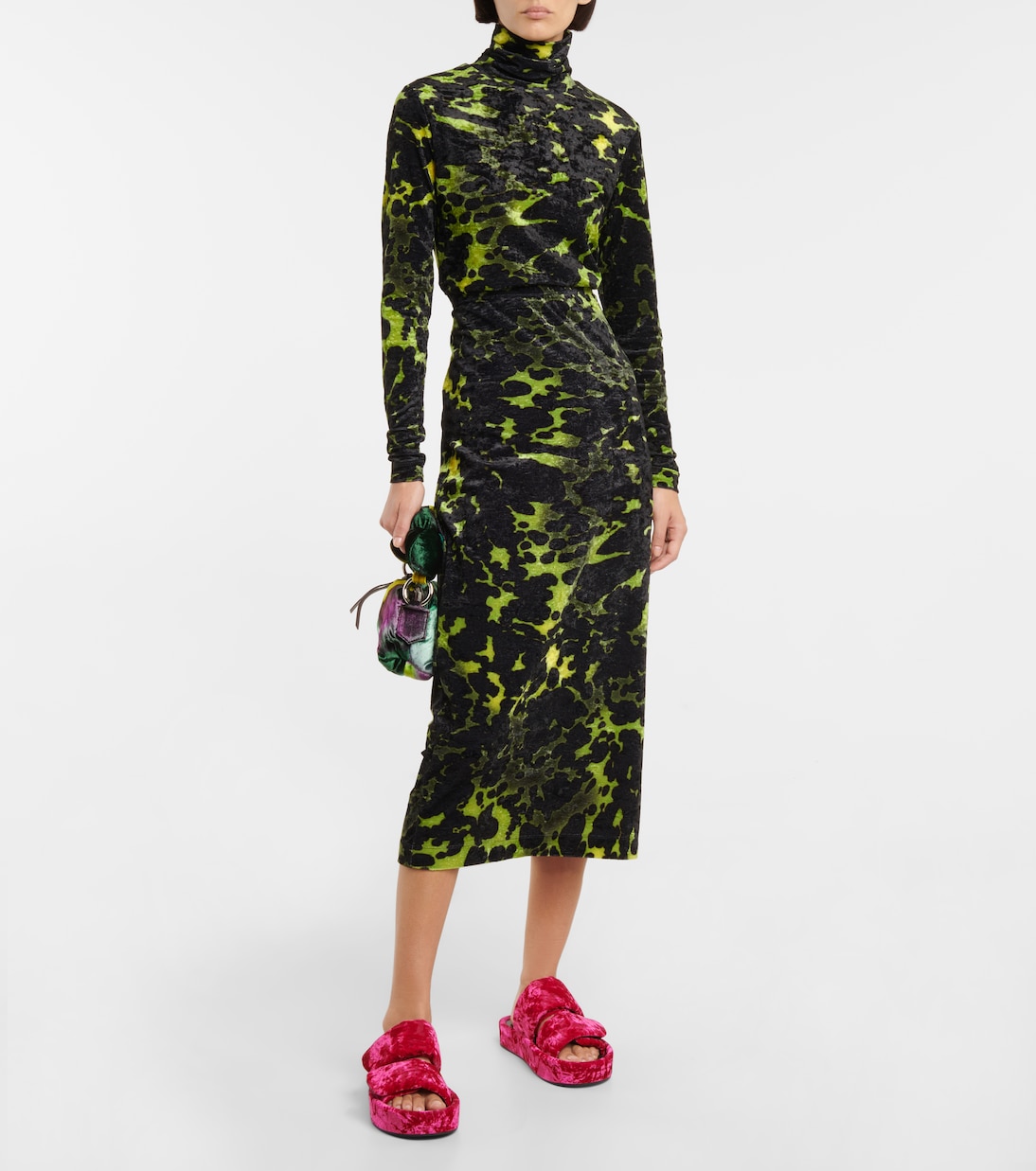 Printed stretch-velvet top | Dries Van Noten