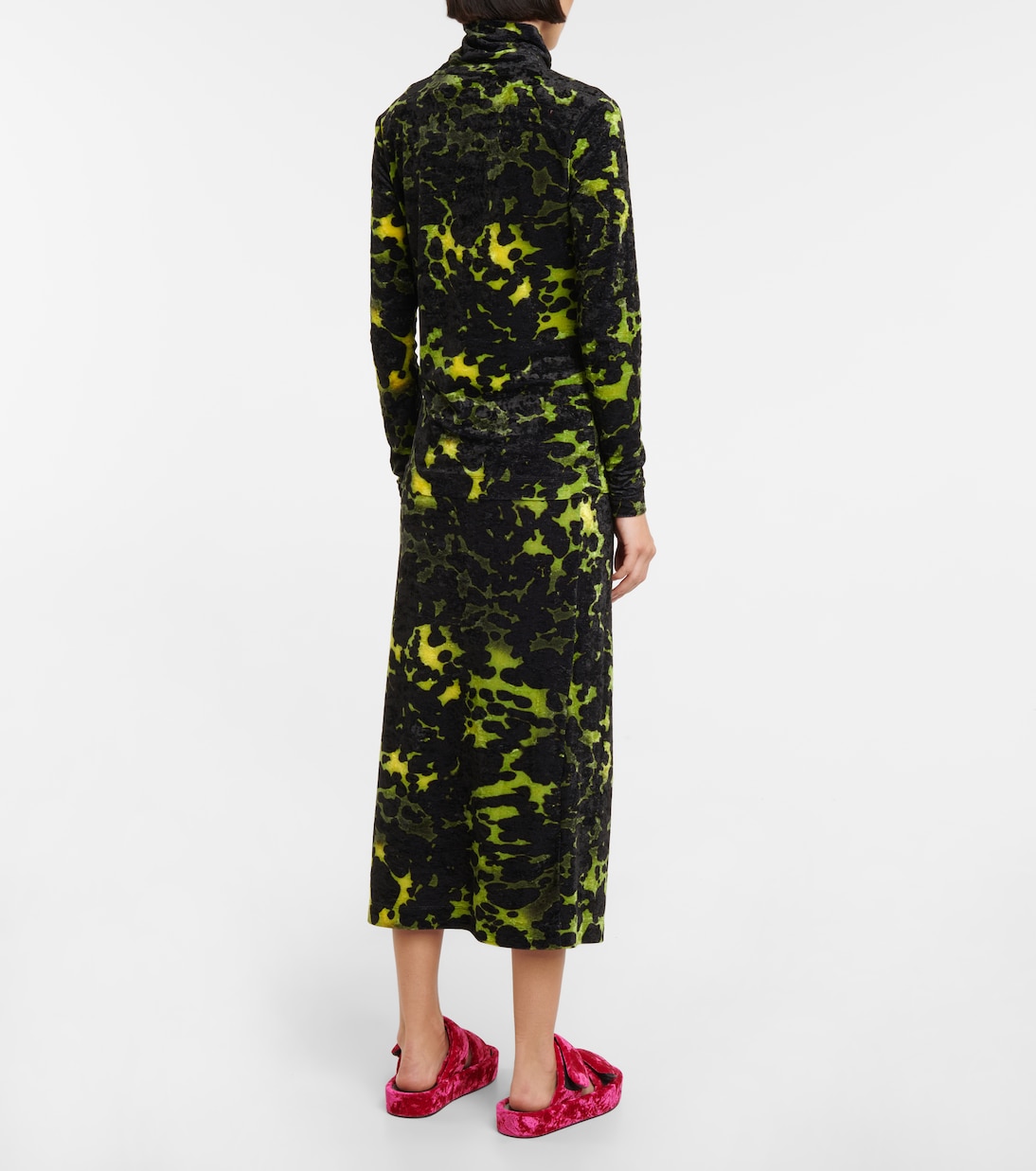 Printed stretch-velvet top | Dries Van Noten
