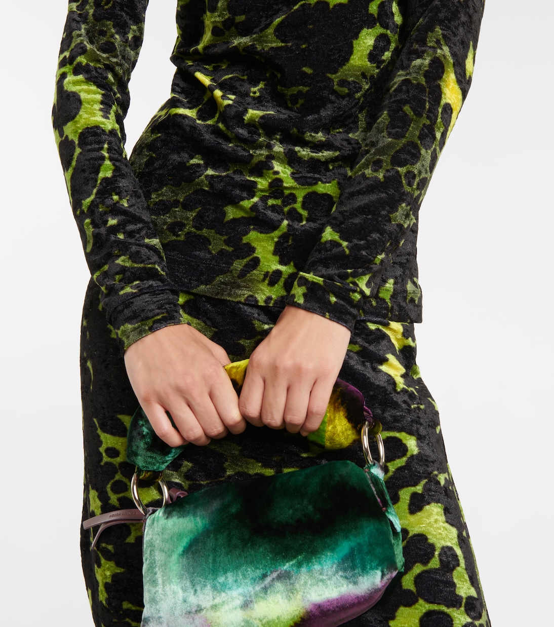 Printed stretch-velvet top | Dries Van Noten
