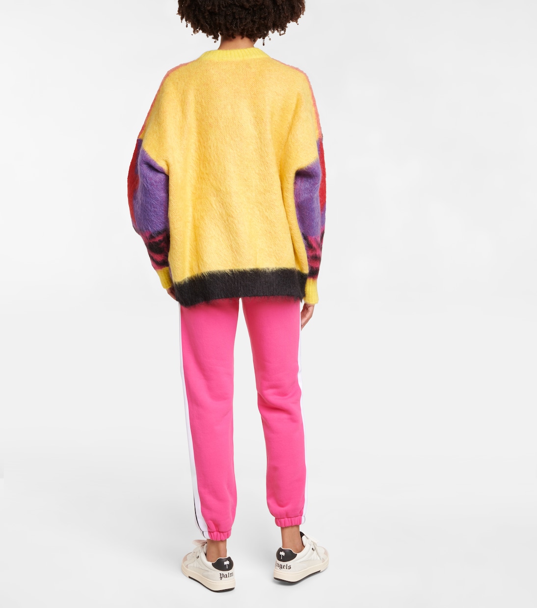 Pull en jacquard de mohair mélangé | Palm Angels