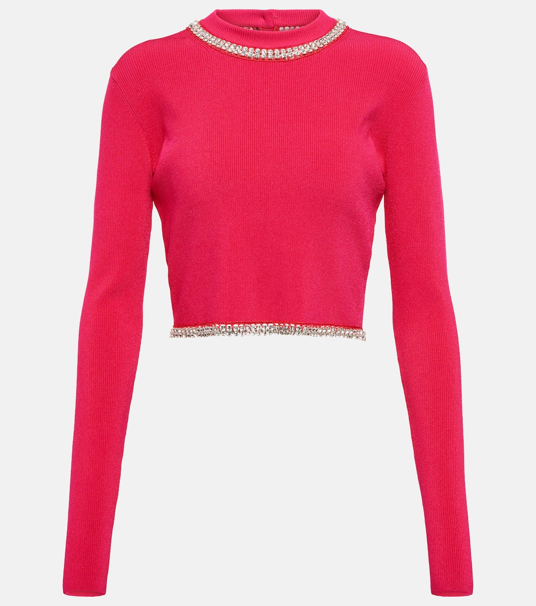 Embellished ribbed-knit top | Rabanne