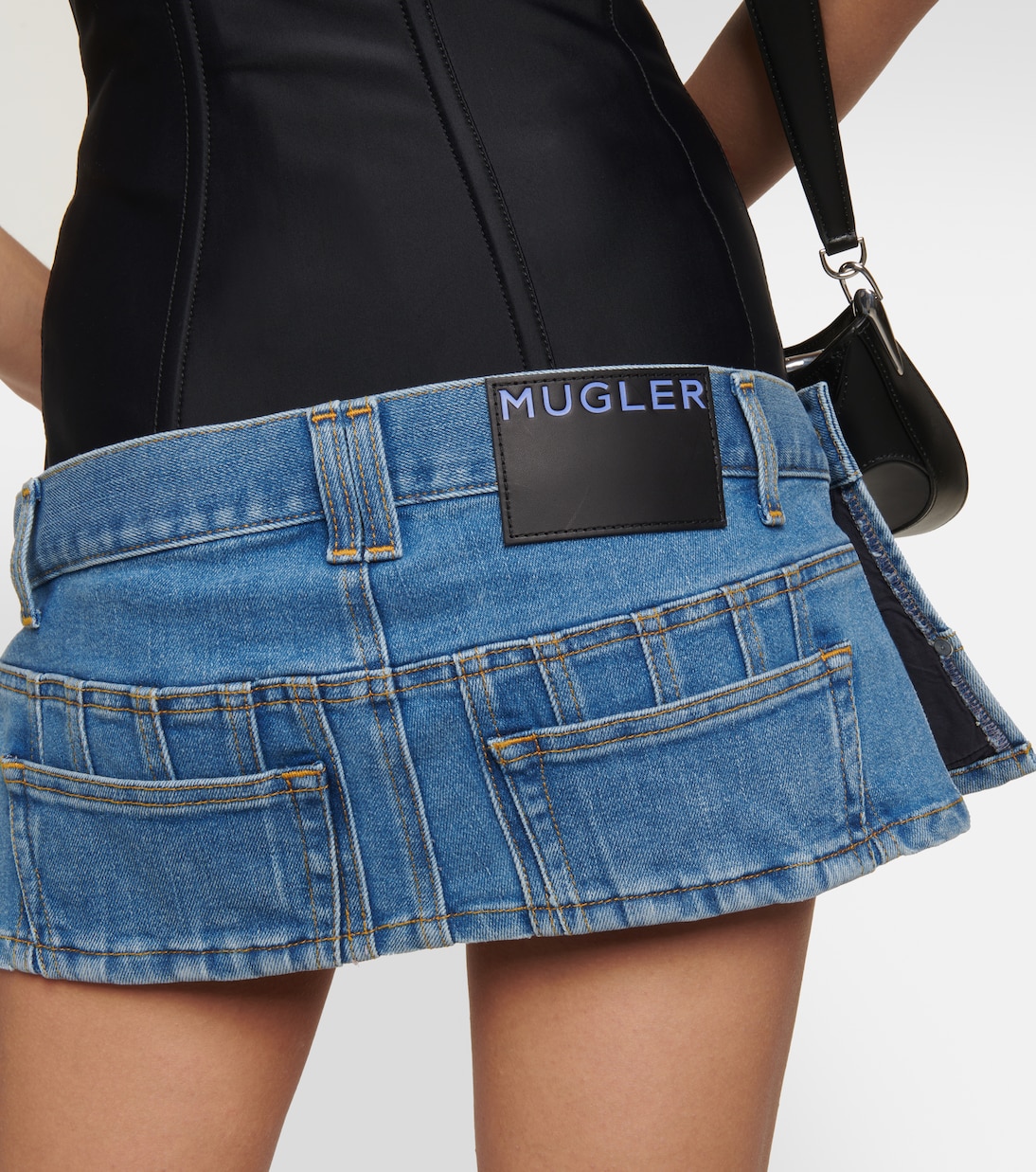 Corset denim miniskirt | Mugler