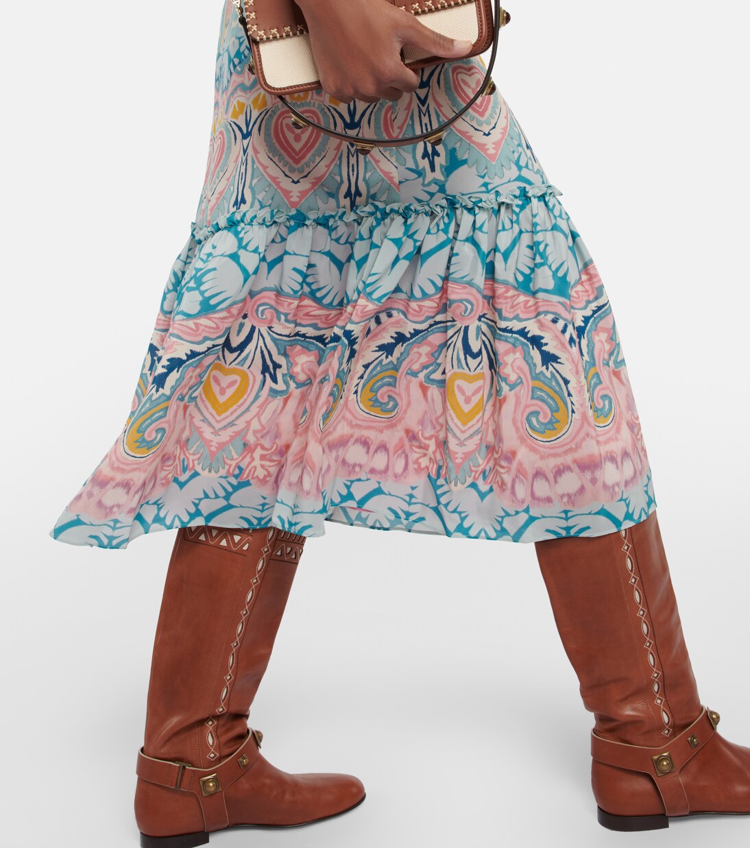 Abito midi in seta con stampa | Etro