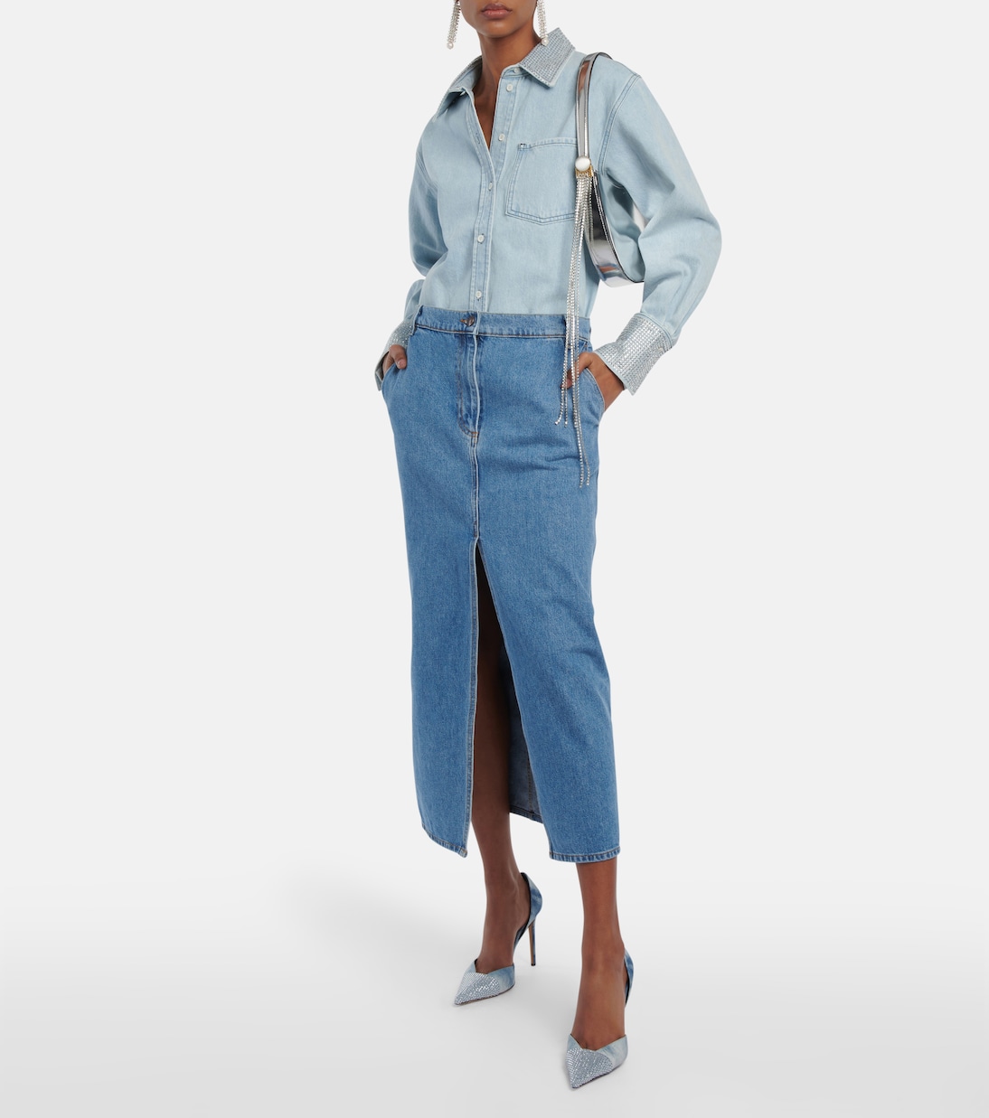 Tie-dye embellished denim pumps | Alexandre Vauthier