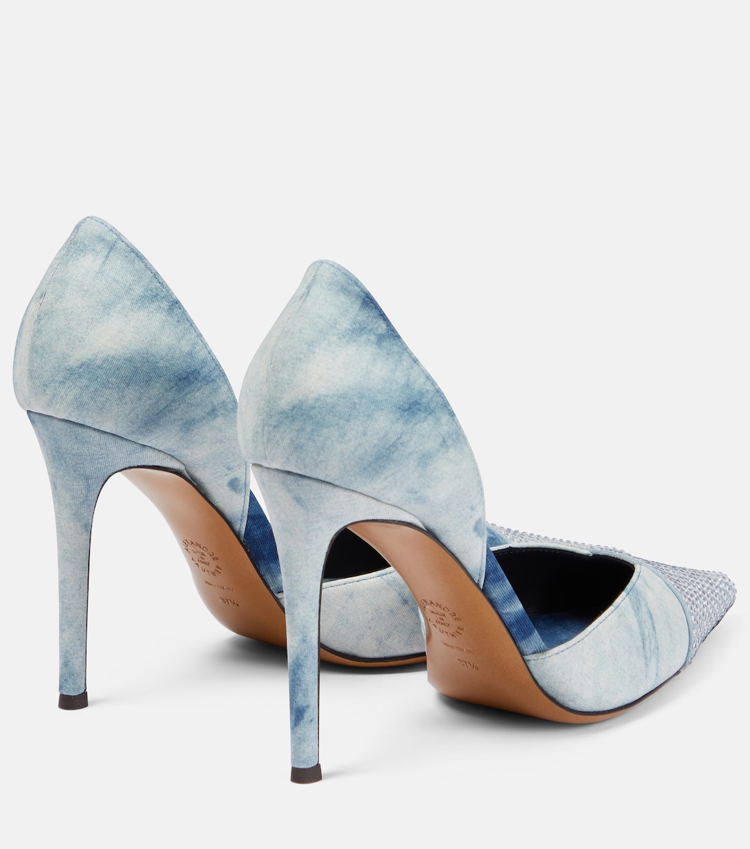 Tie-dye embellished denim pumps | Alexandre Vauthier