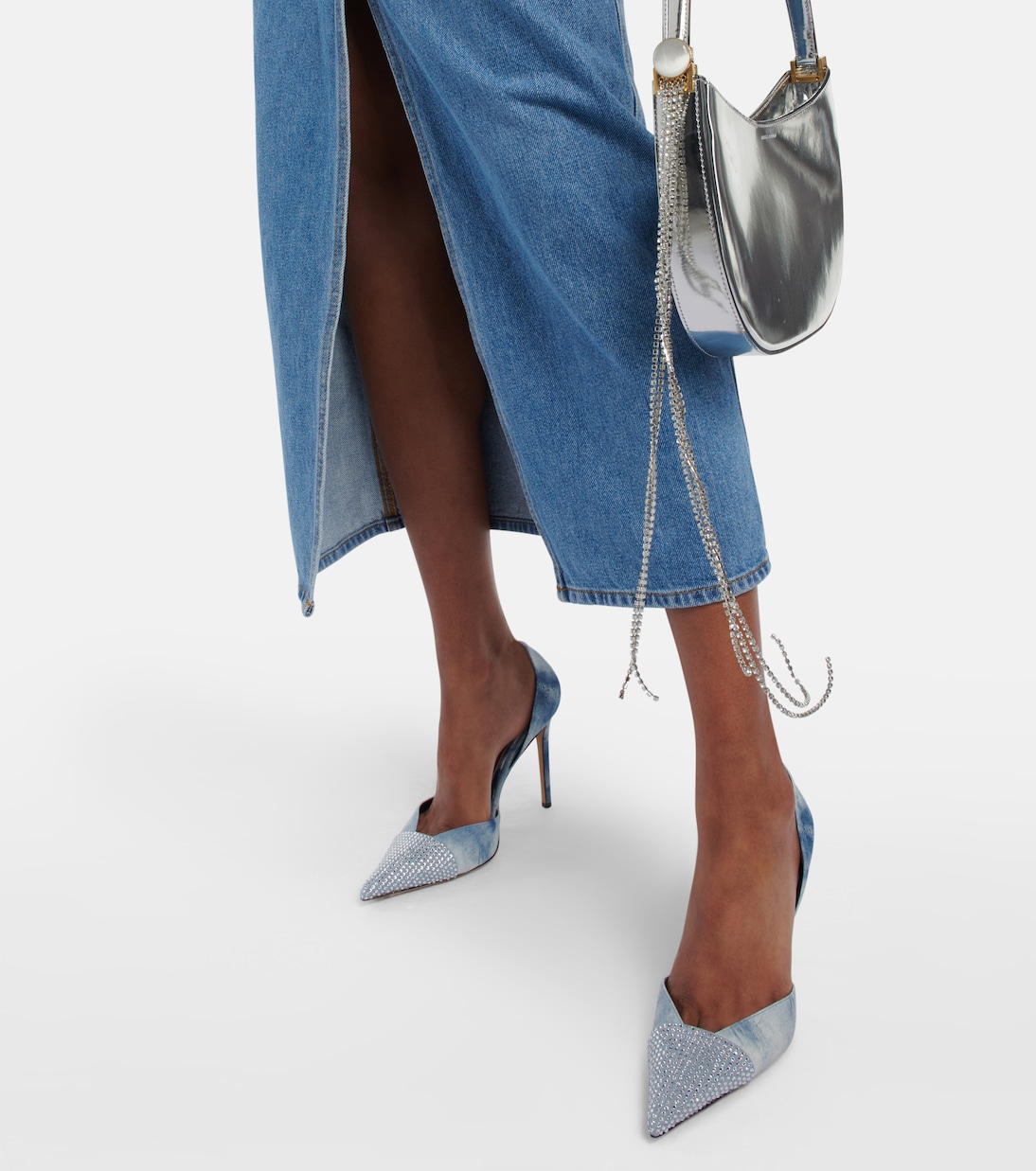 Tie-dye embellished denim pumps | Alexandre Vauthier