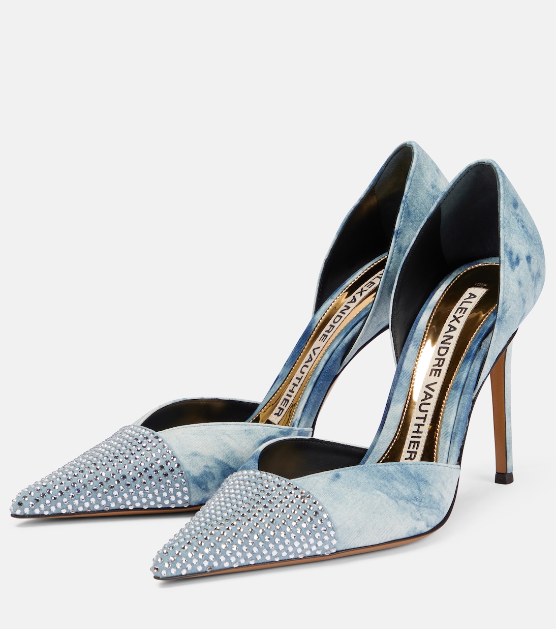 Tie-dye embellished denim pumps | Alexandre Vauthier