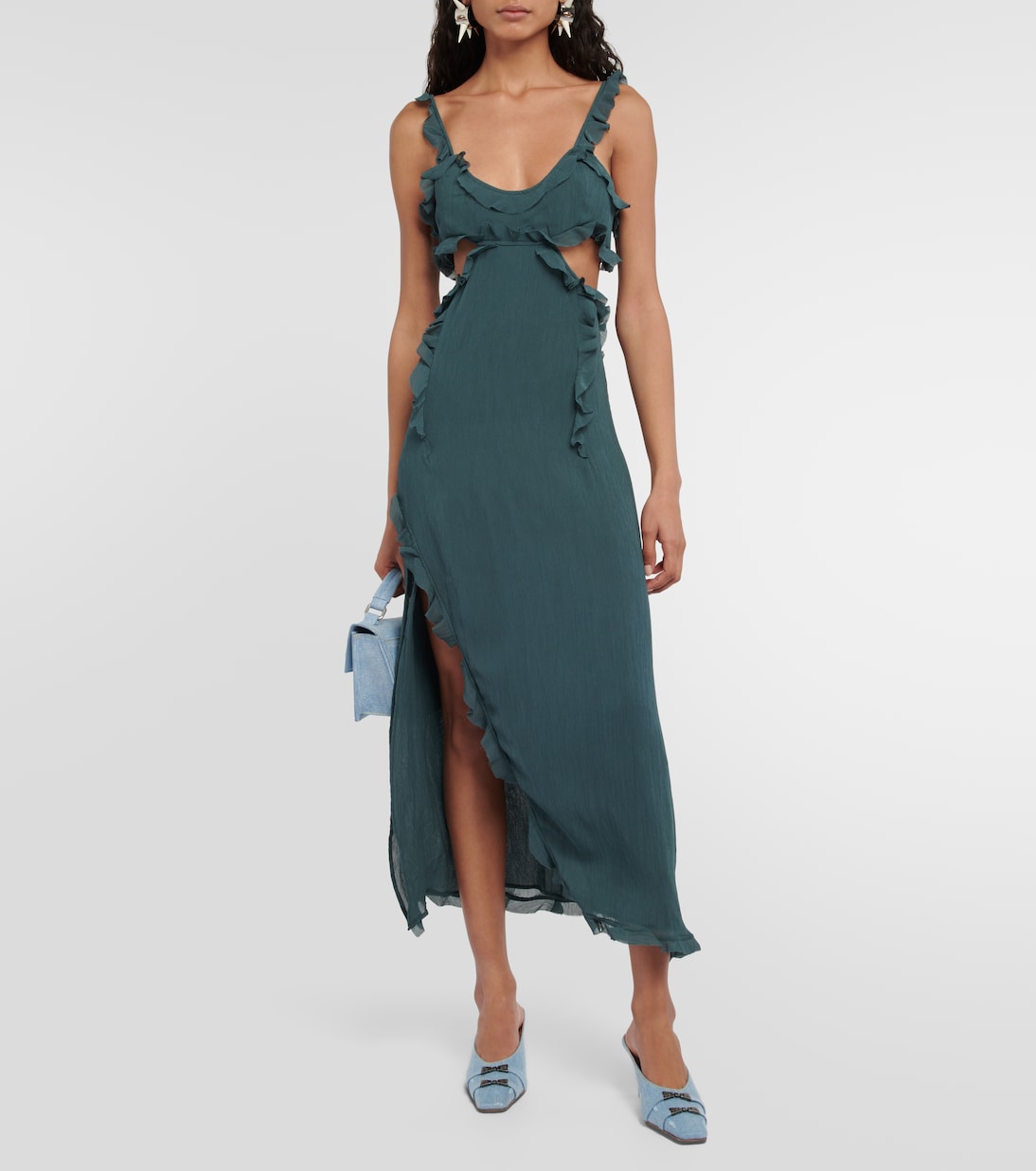 Abito midi in crêpe con cut-out | Acne Studios