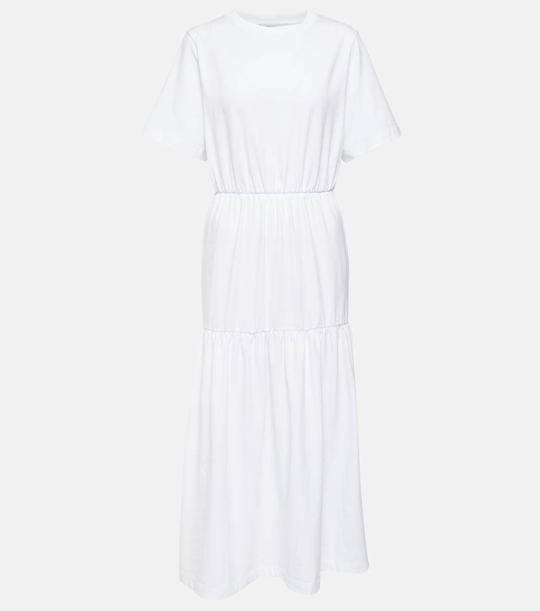 Cotton jersey tiered midi dress | Max Mara