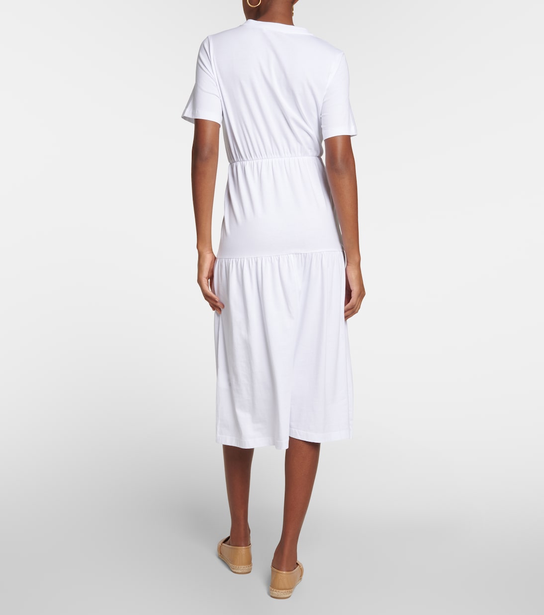 Cotton jersey tiered midi dress | Max Mara