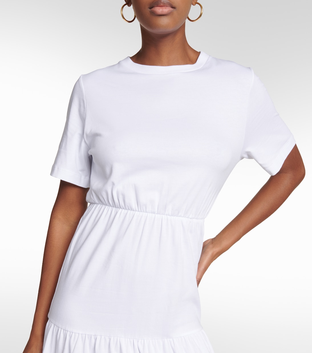 Cotton jersey tiered midi dress | Max Mara