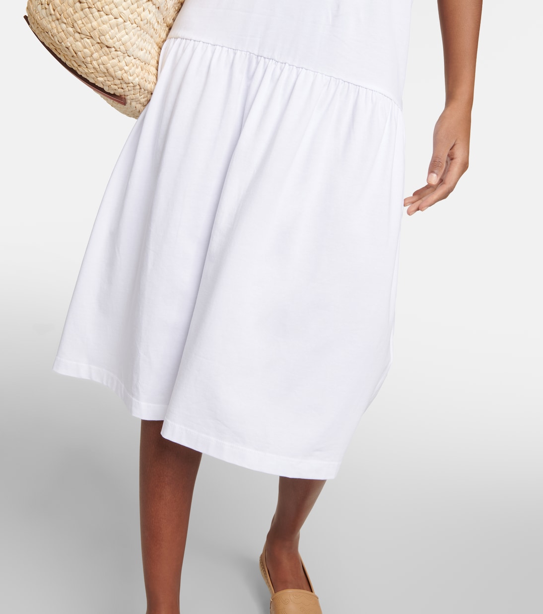Cotton jersey tiered midi dress | Max Mara