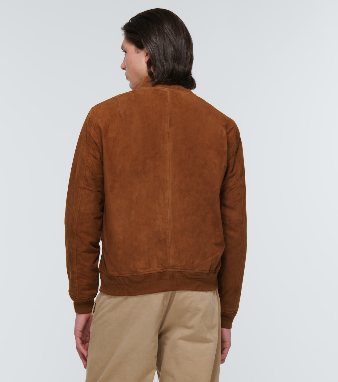 Suede polo jacket top