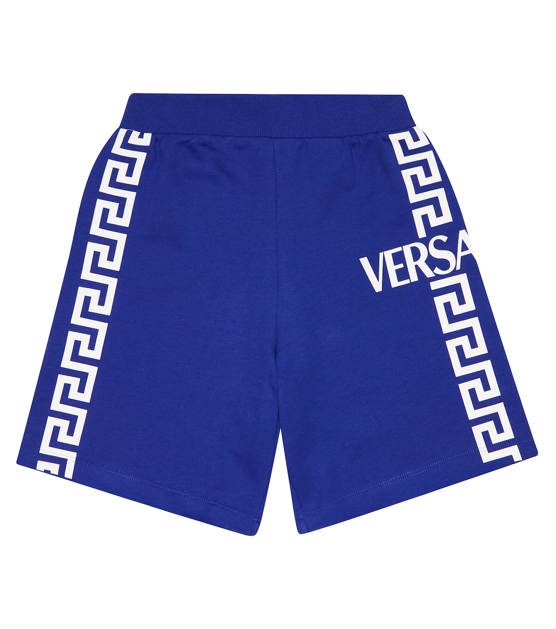 Shorts in cotone con stampa Greca | Versace Kids