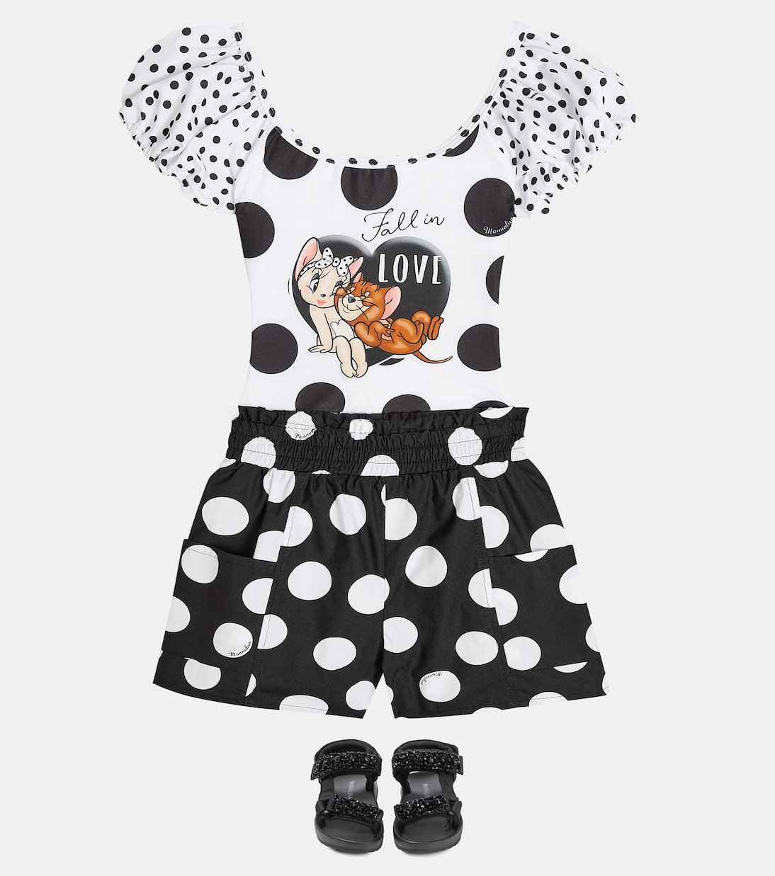 Shorts in cotone a pois | Monnalisa