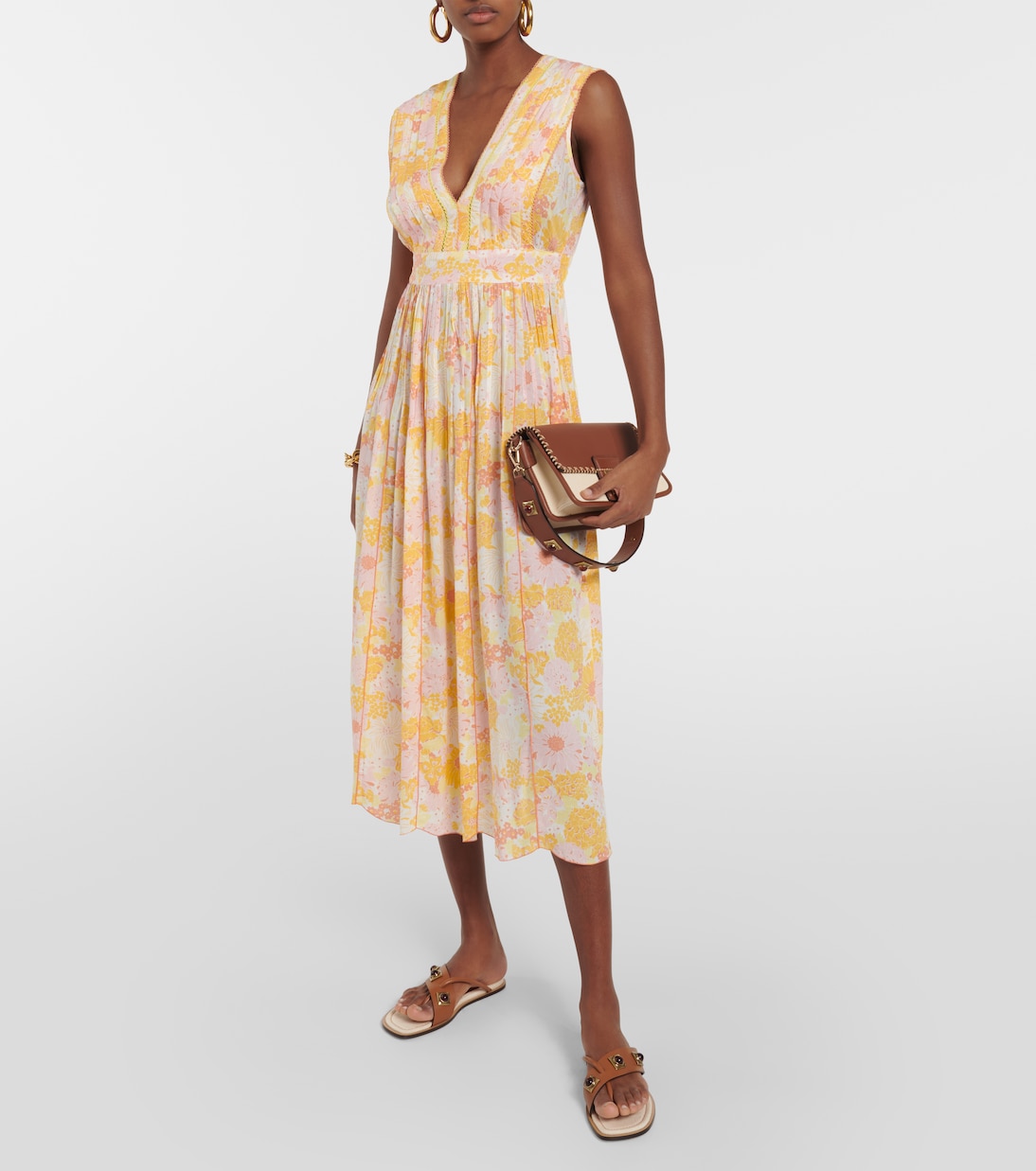 Abito midi Agnes con stampa | Poupette St Barth