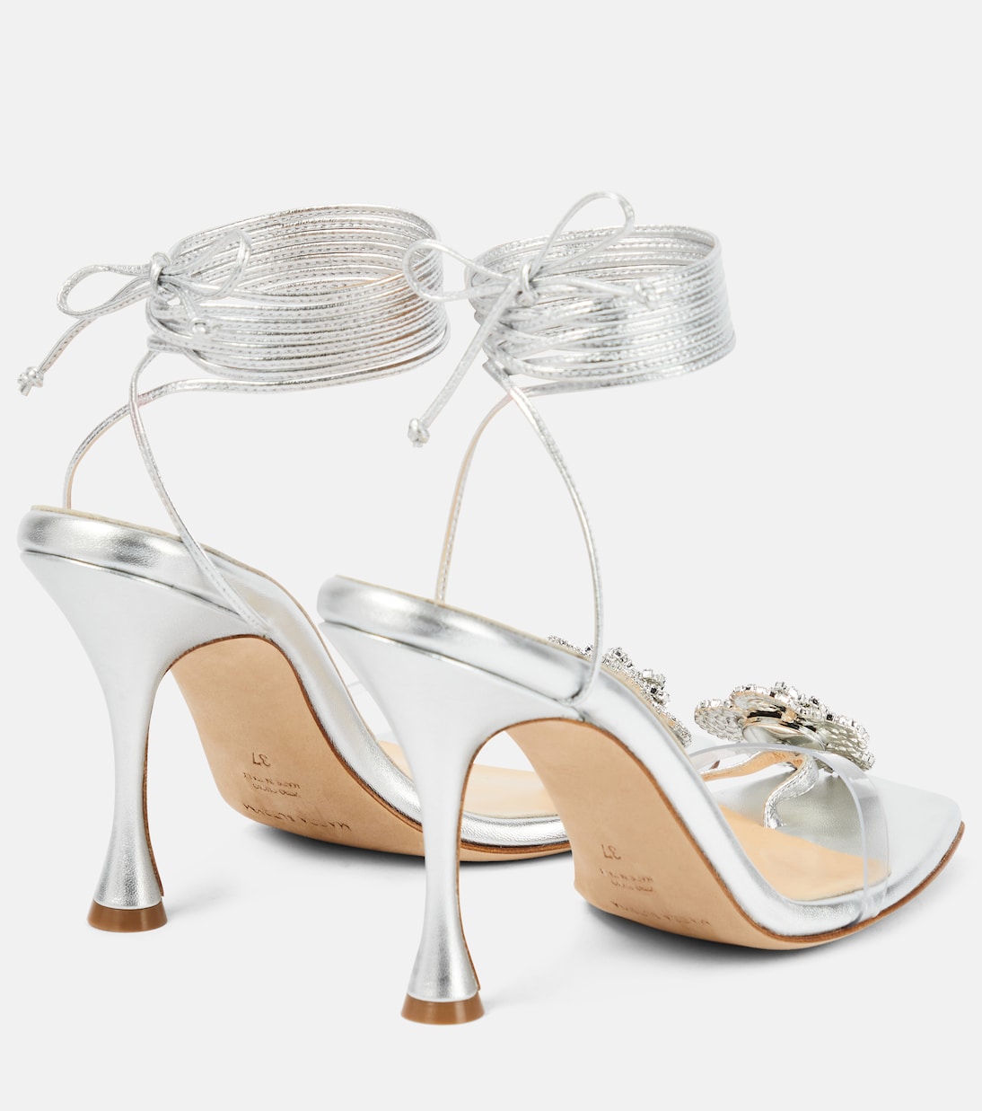 Verzierte Sandalen aus Metallic-Leder | Magda Butrym