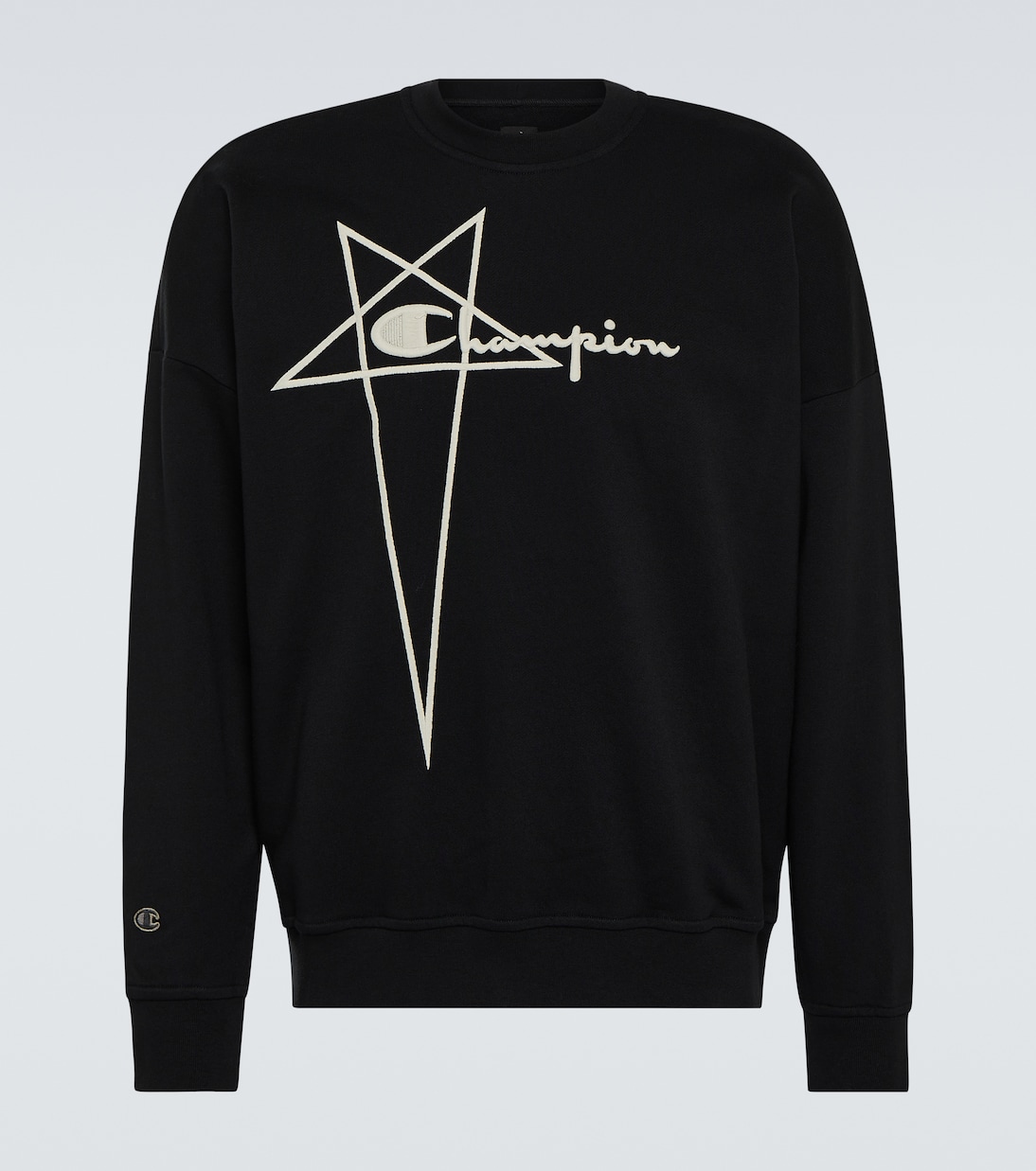 x Champion® sudadera de algodón bordada | Rick Owens