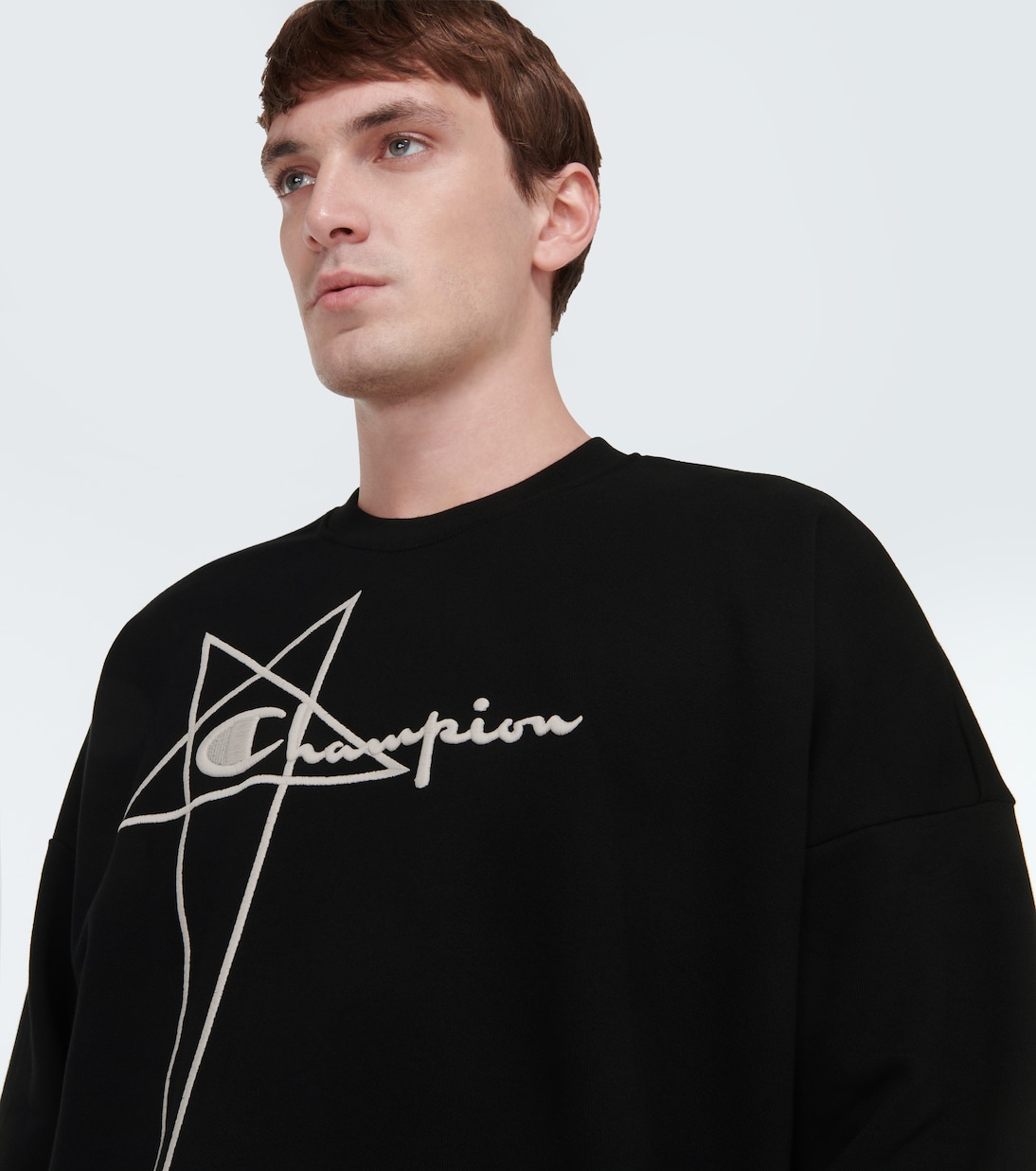 x Champion® sudadera de algodón bordada | Rick Owens