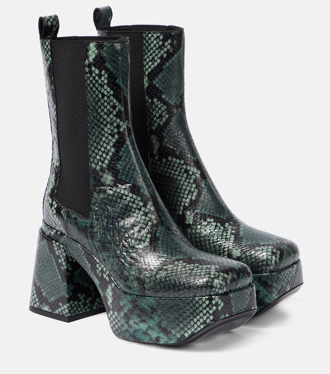 Snake-printed leather Chelsea boots | Dorothee Schumacher