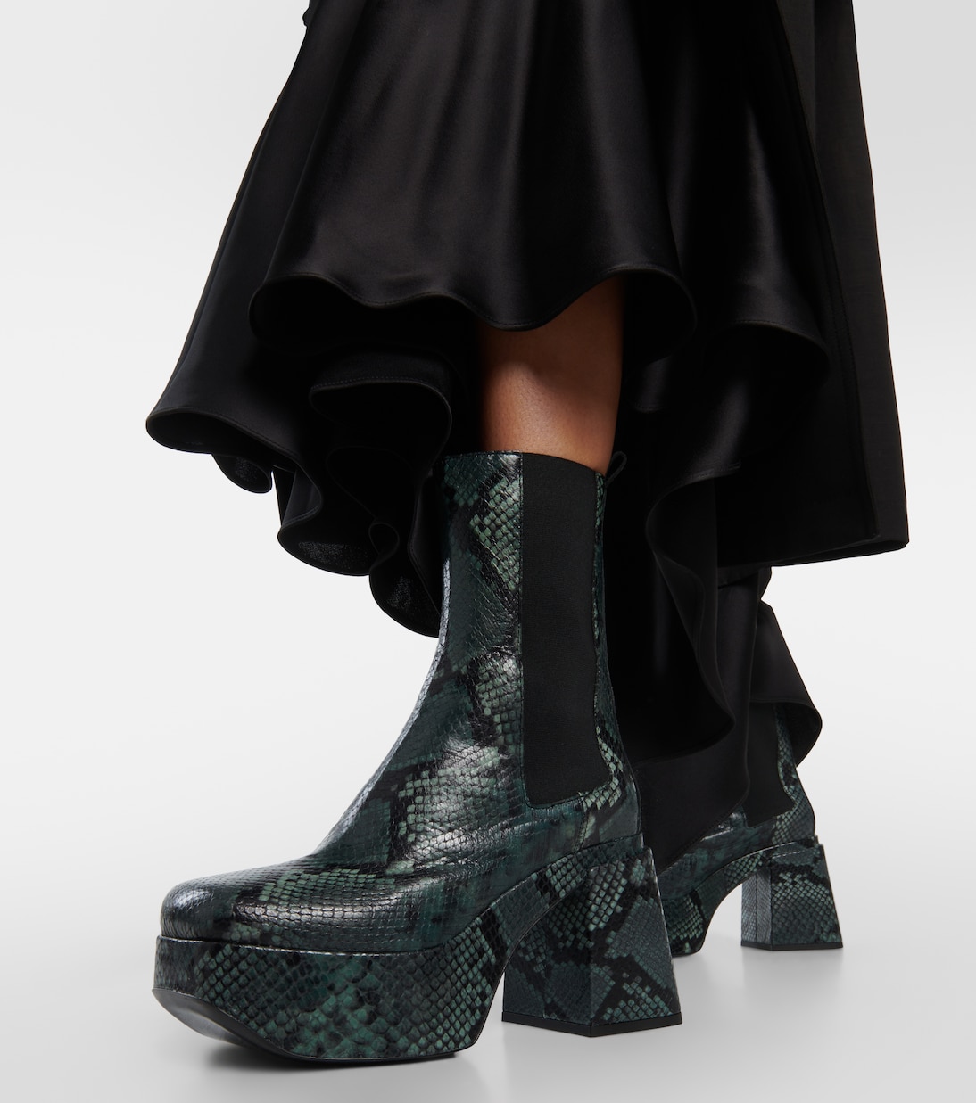 Snake-printed leather Chelsea boots | Dorothee Schumacher