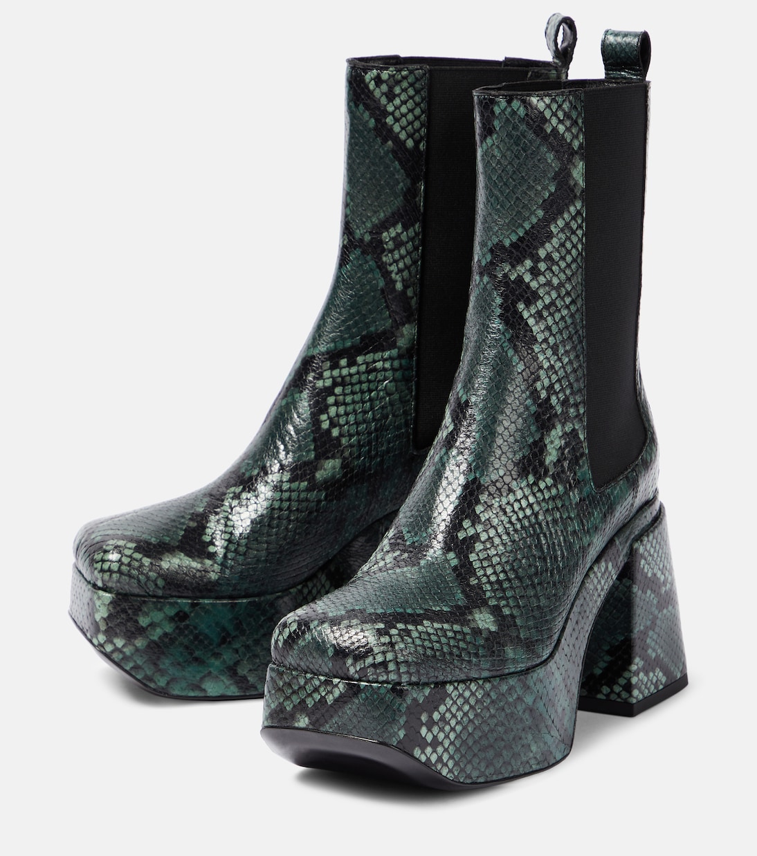 Snake-printed leather Chelsea boots | Dorothee Schumacher