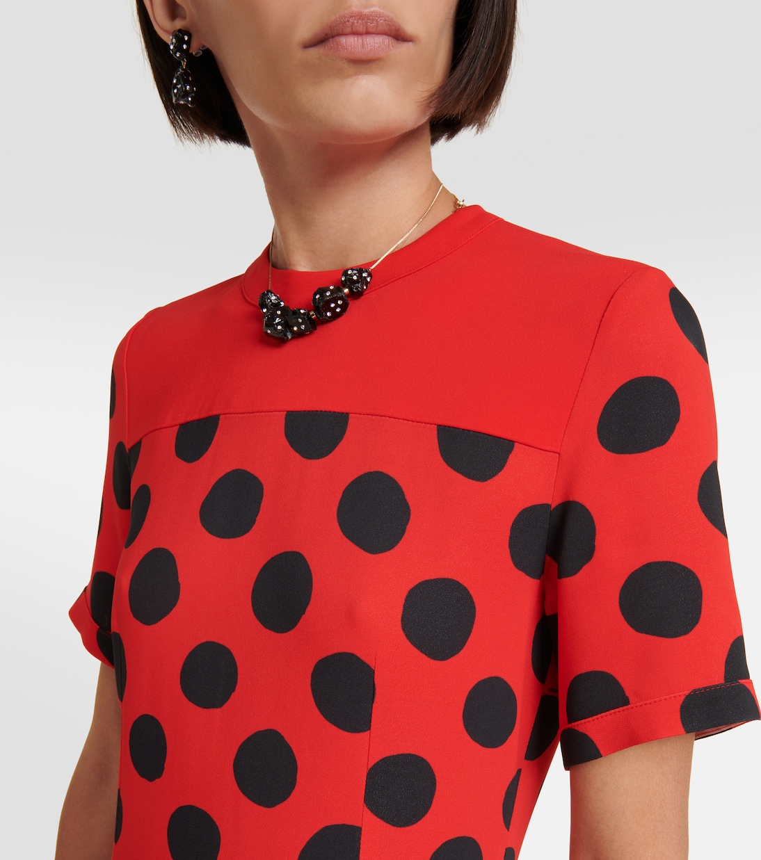 Polka dot cady midi dress | Marni