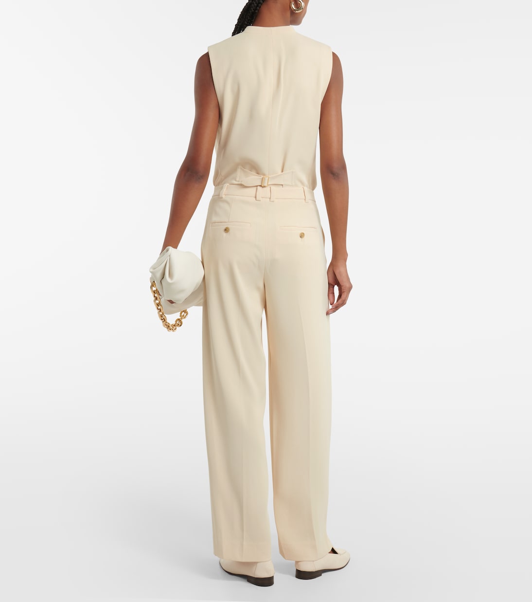 Pantalon ample en crêpe à taille basse | Vince