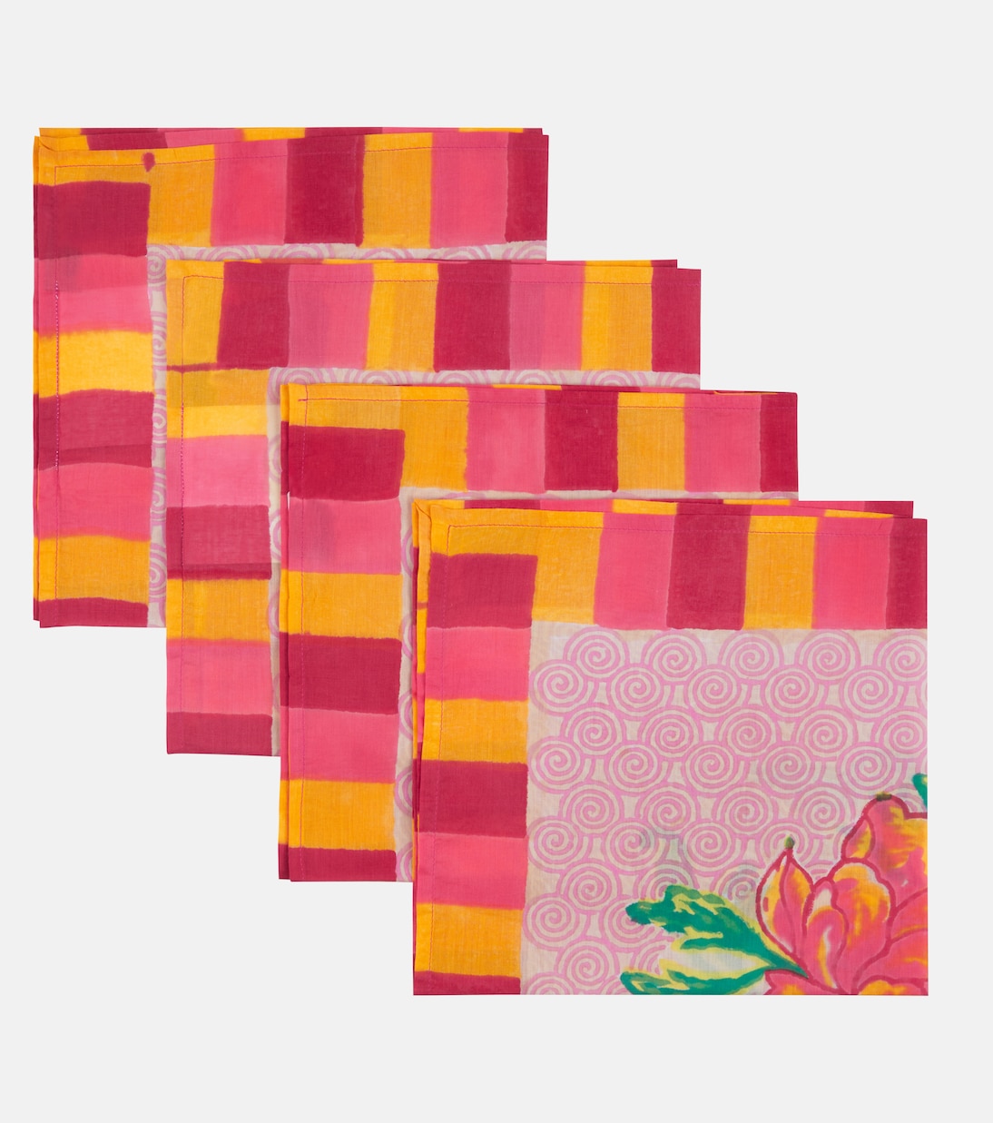 Camelia Magenta set of 4 napkins | Lisa Corti